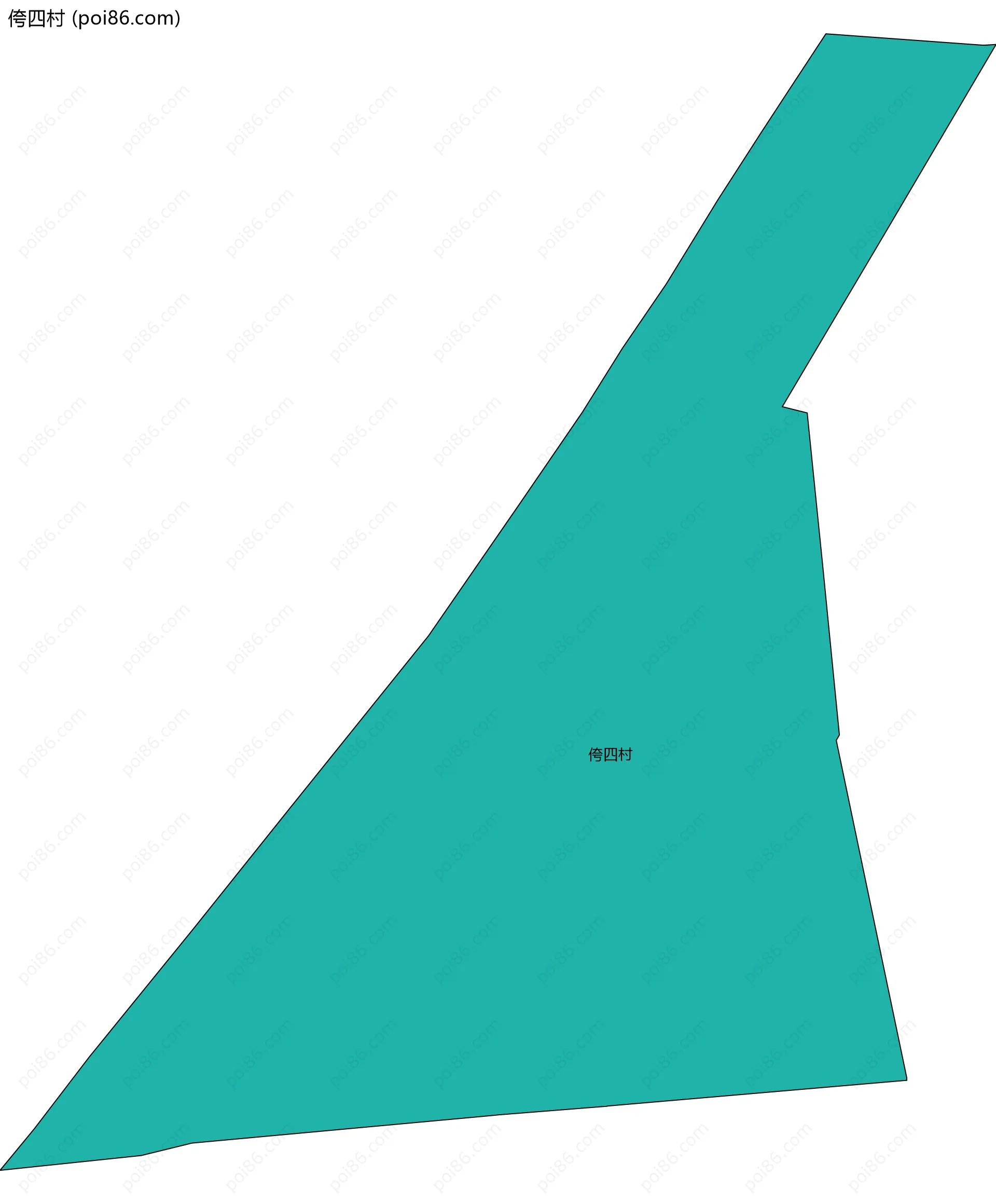 侉四村边界地图