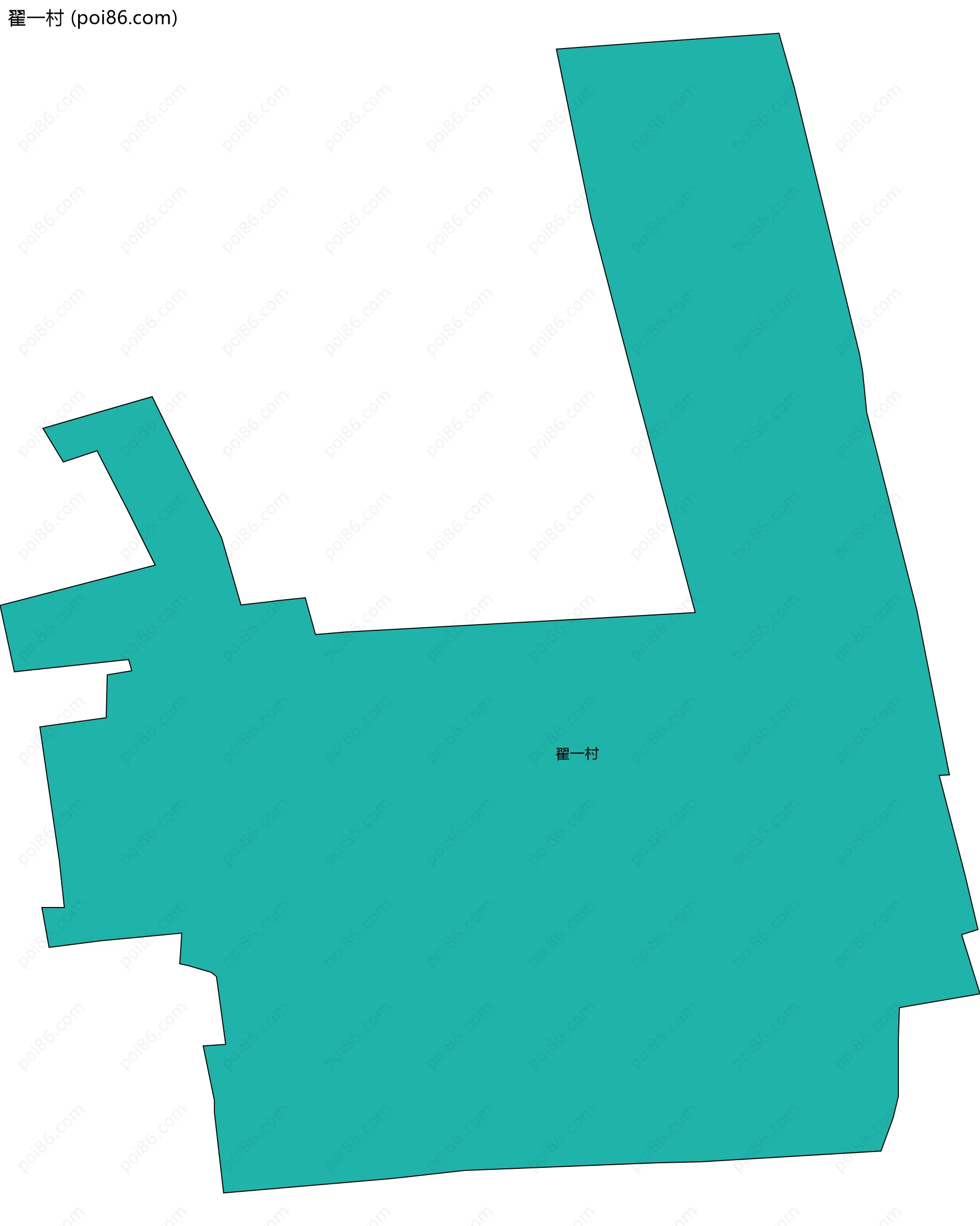 翟一村边界地图