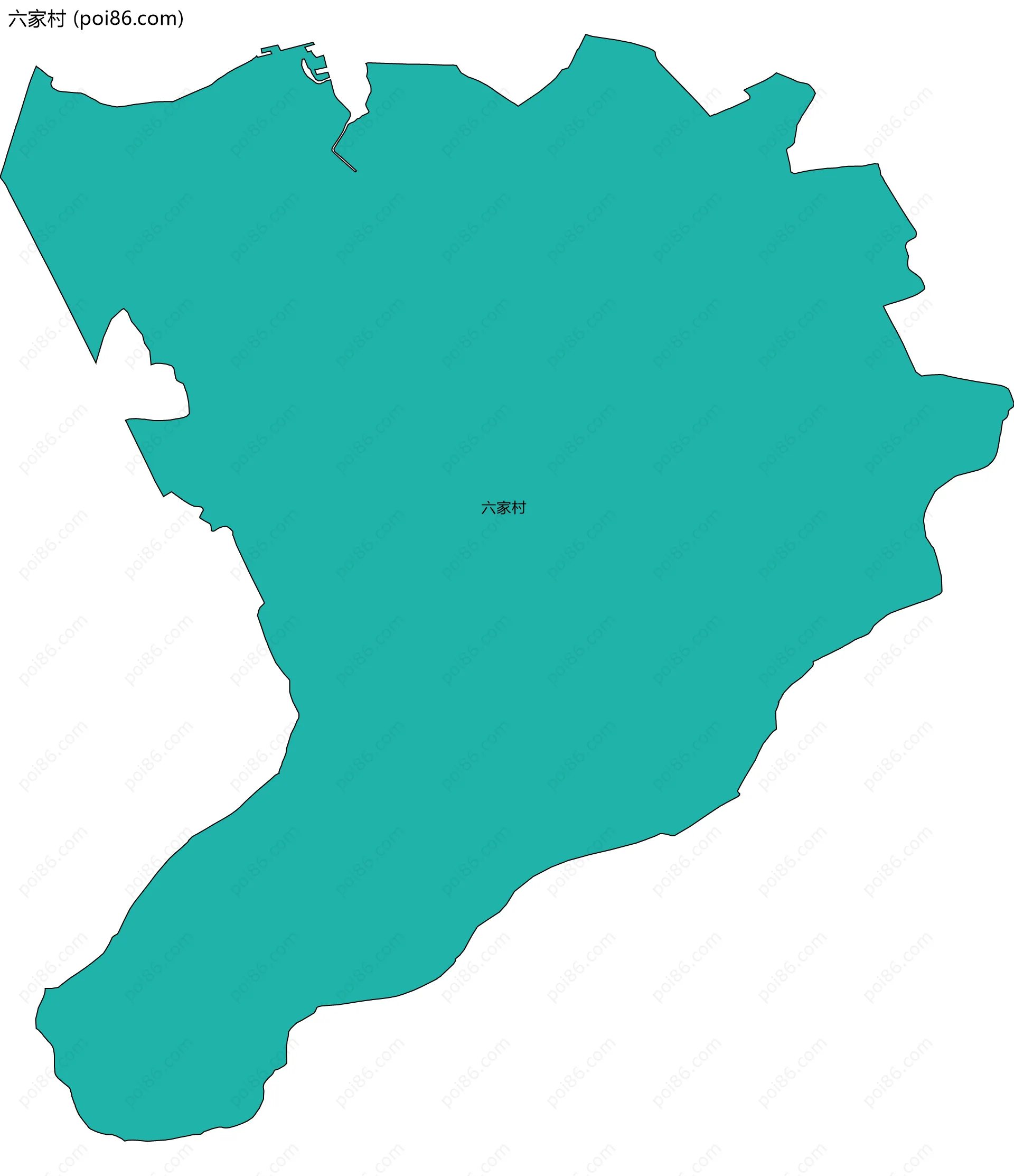 六家村边界地图