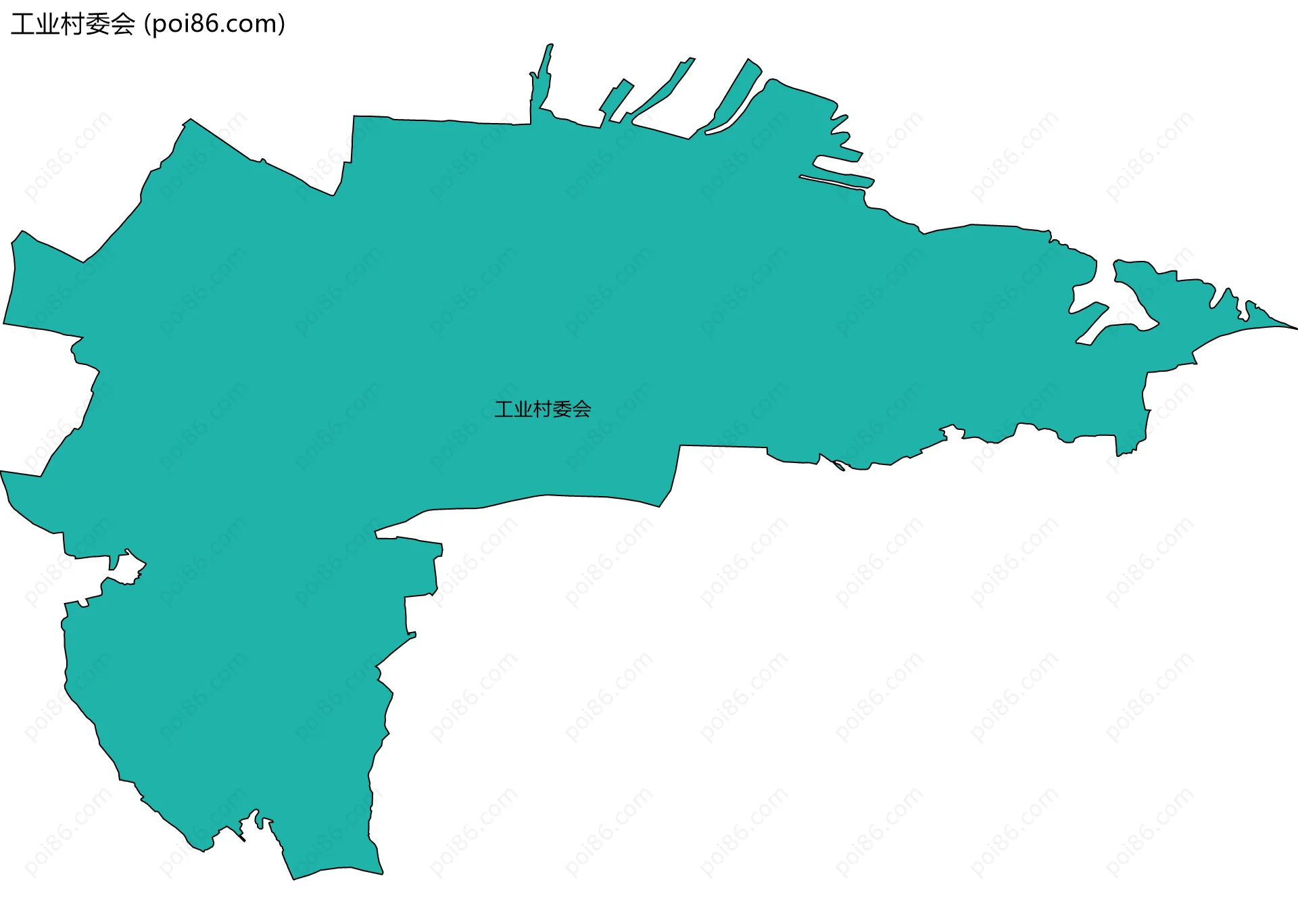 工业村委会边界地图