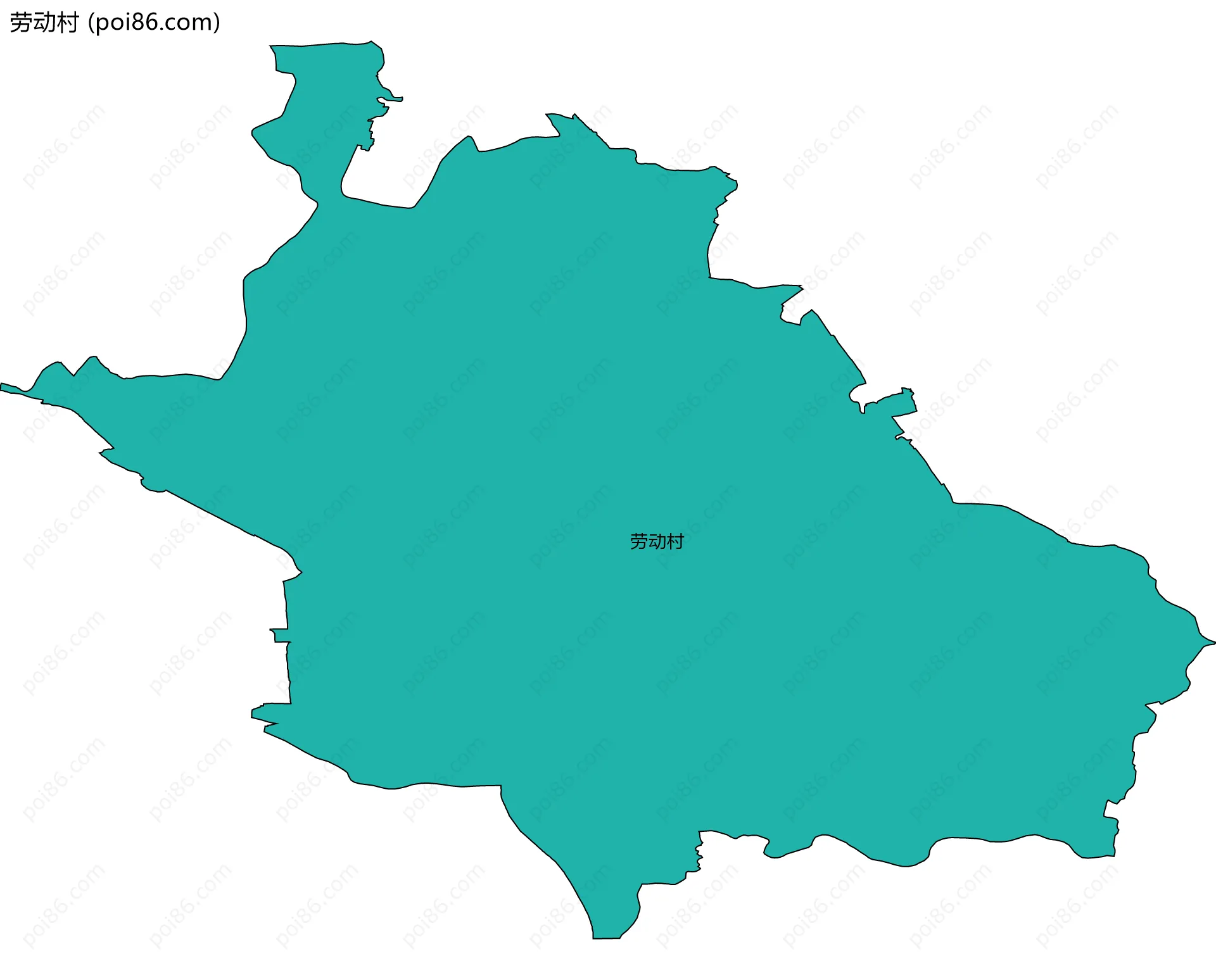 劳动村边界地图