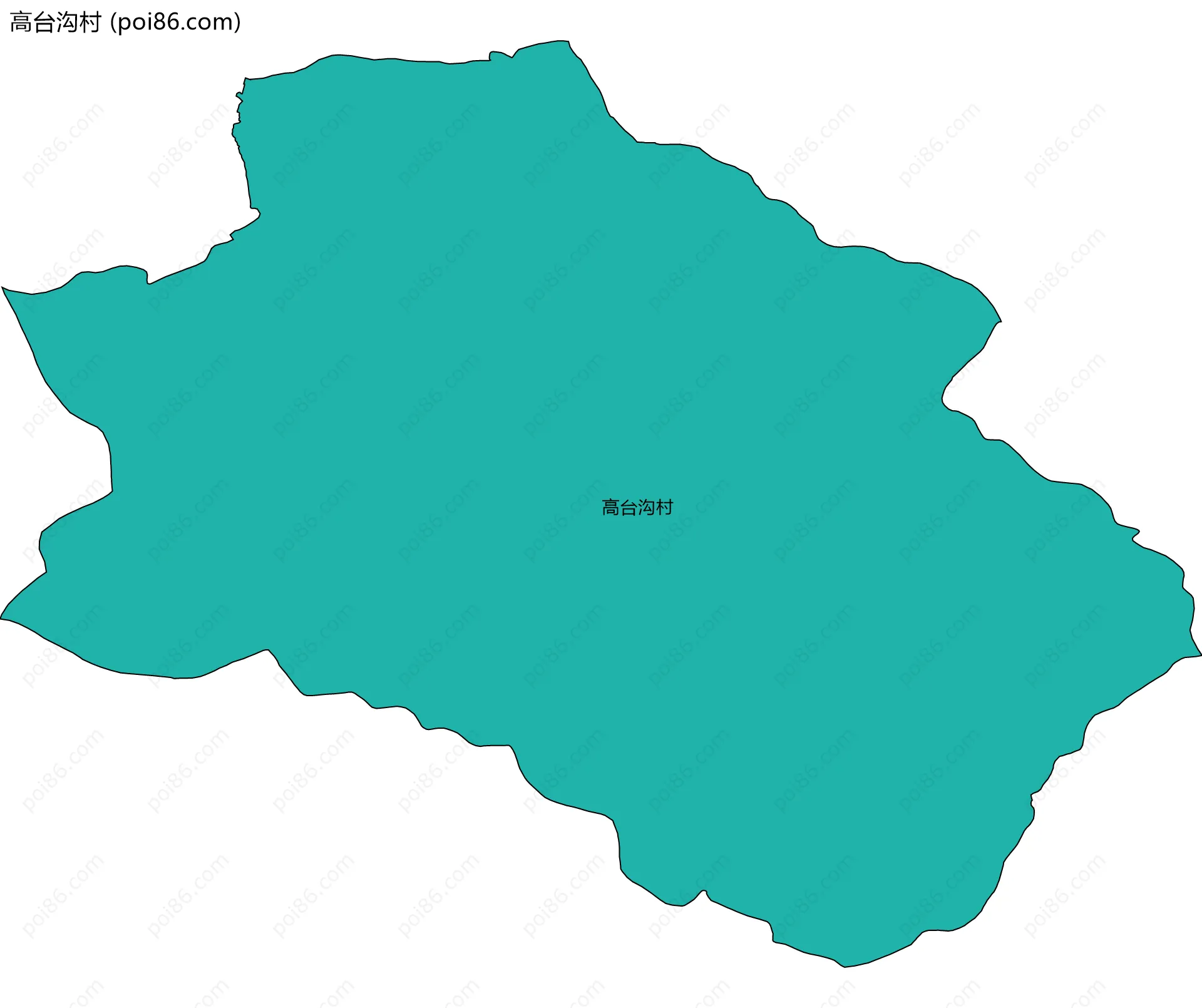 高台沟村边界地图