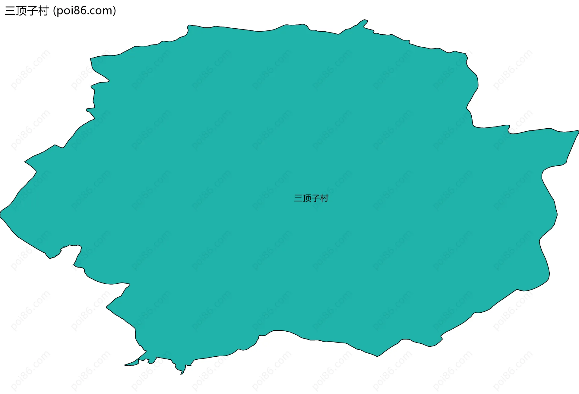 三顶子村边界地图