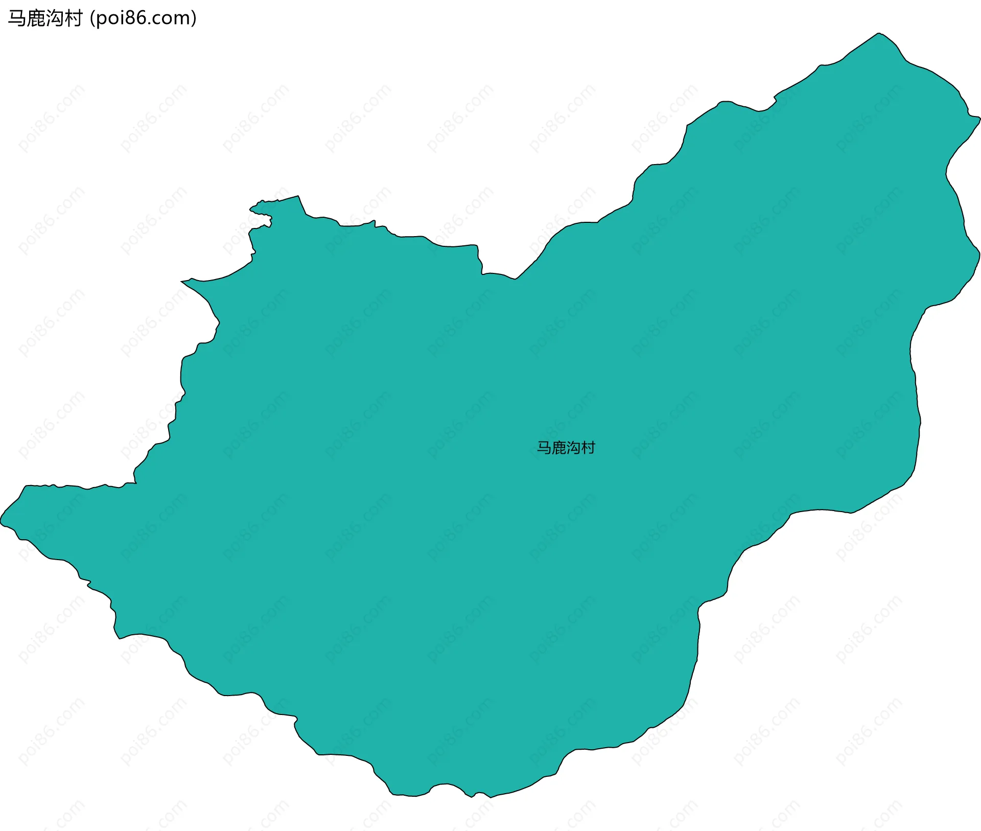 马鹿沟村边界地图