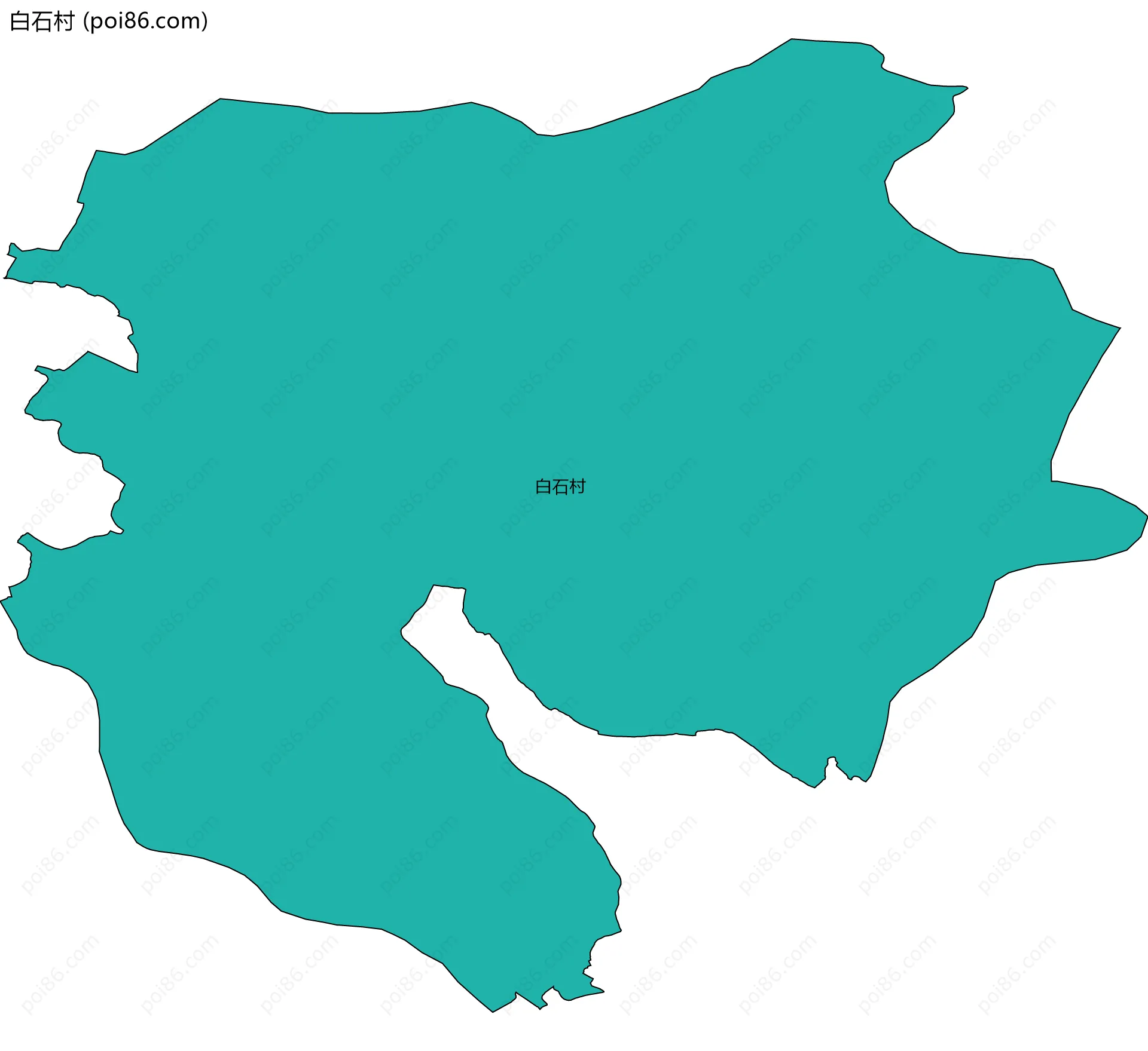 白石村边界地图