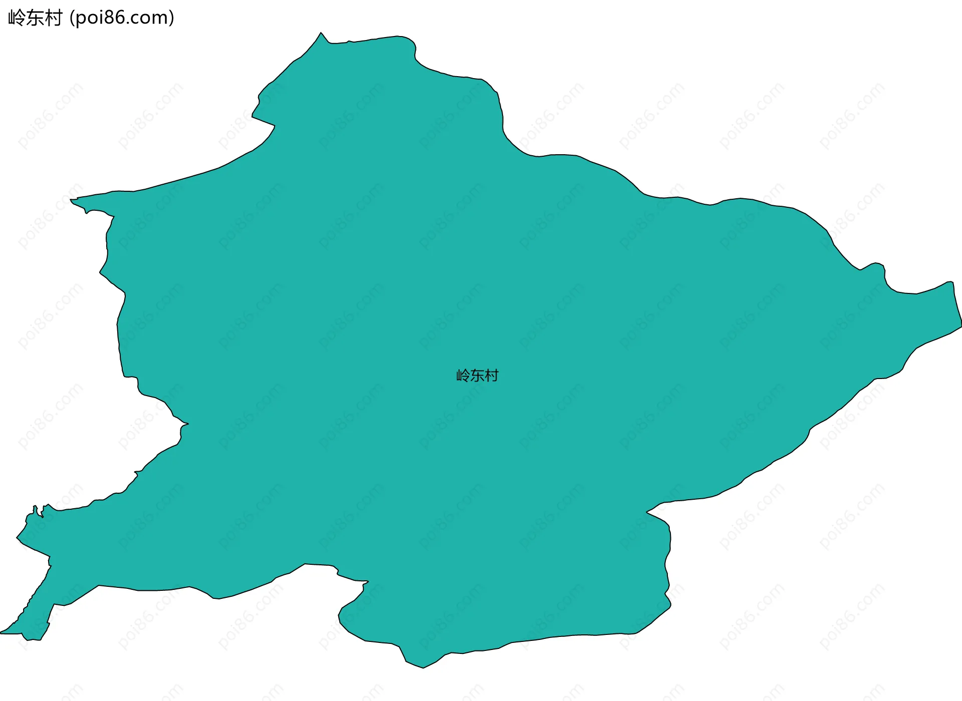 岭东村边界地图