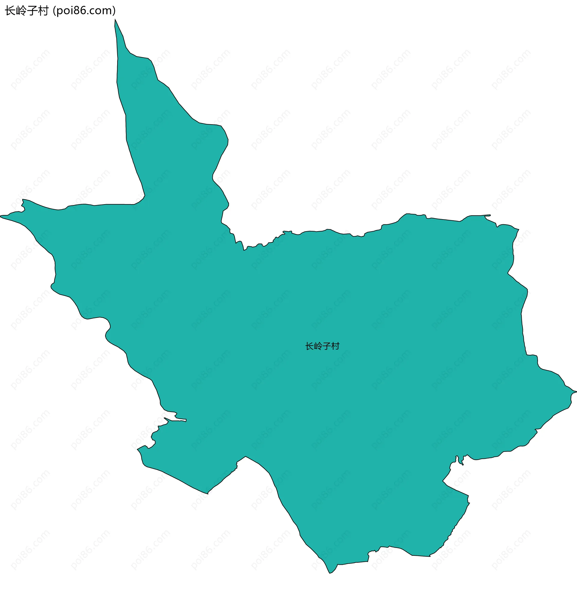 长岭子村边界地图