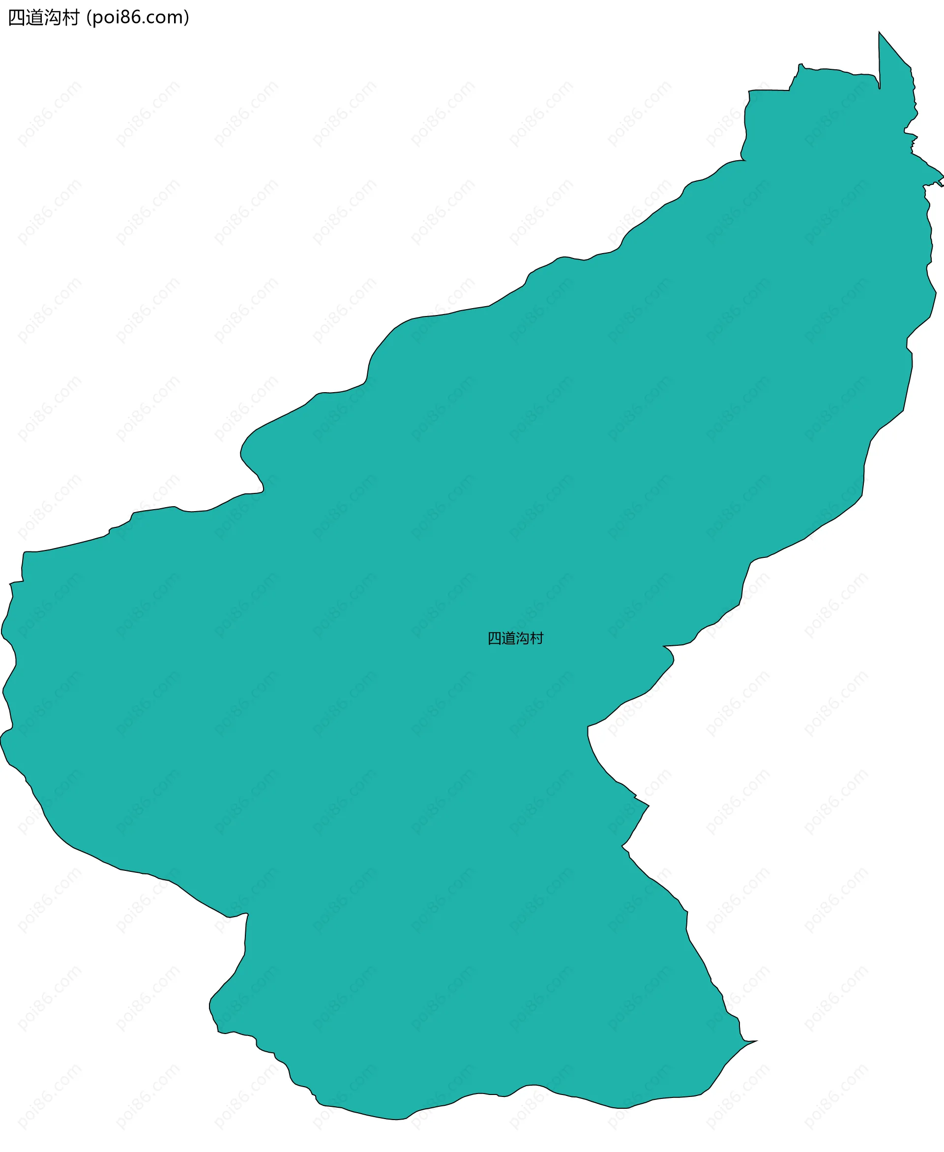 四道沟村边界地图