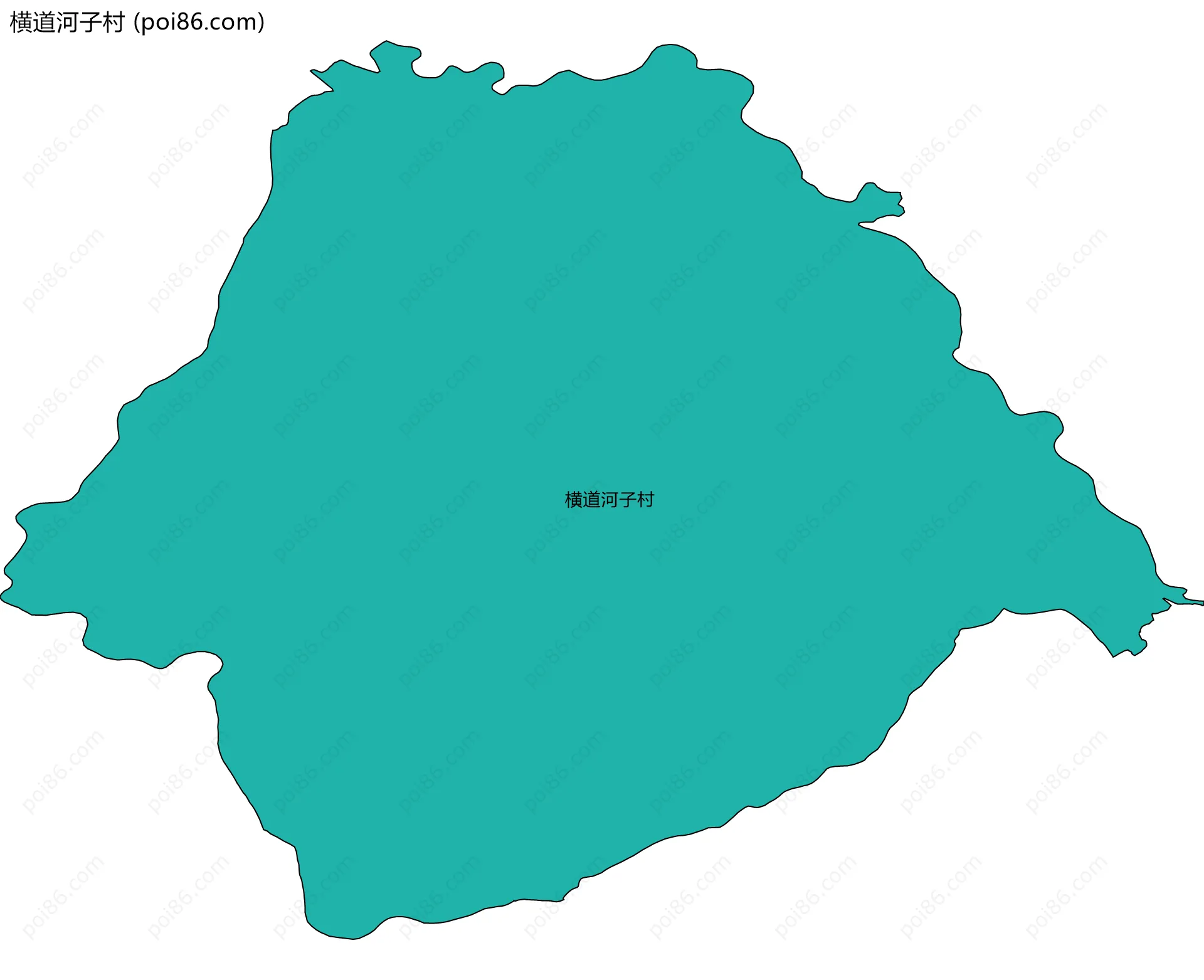 横道河子村边界地图