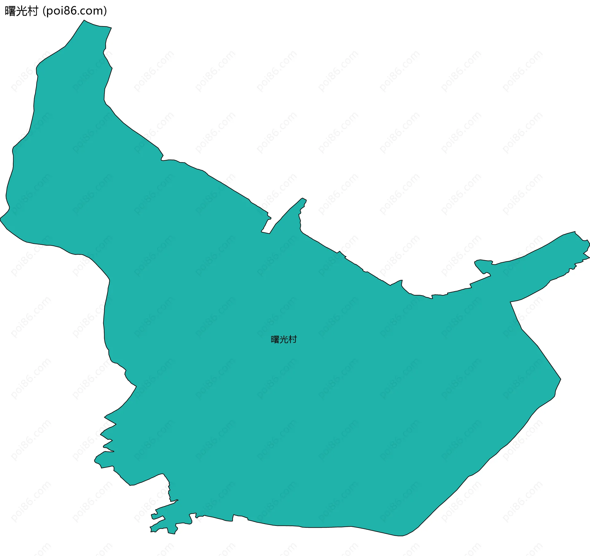 曙光村边界地图