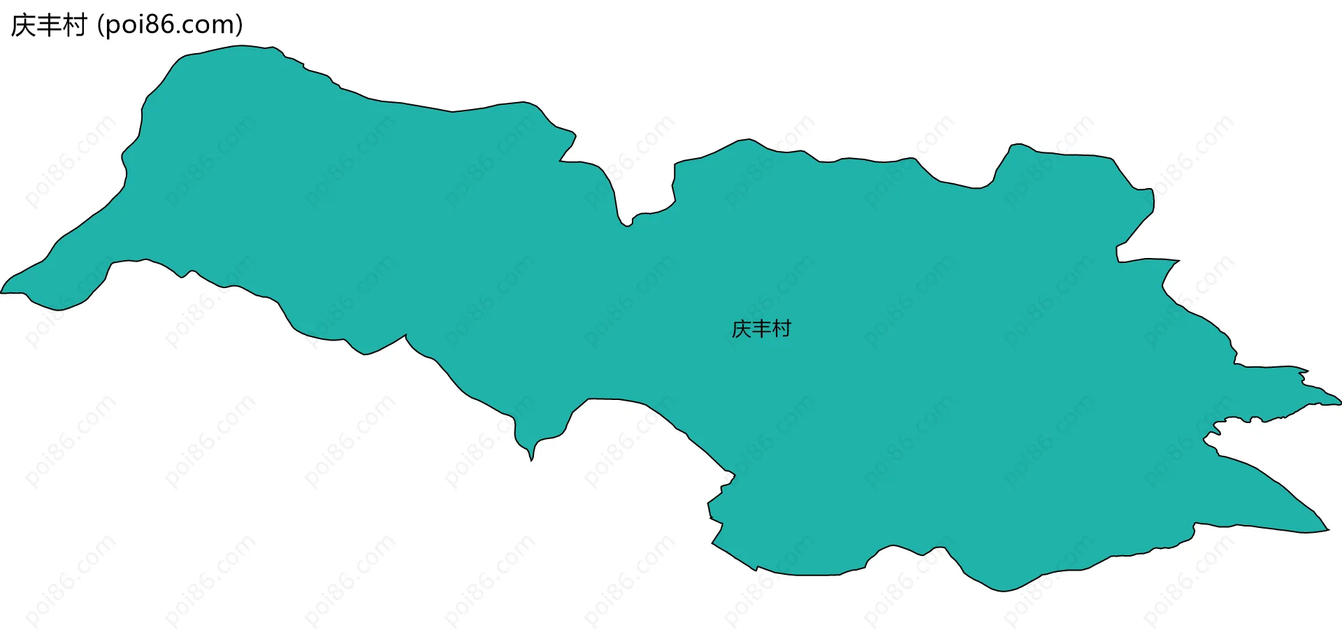 庆丰村边界地图