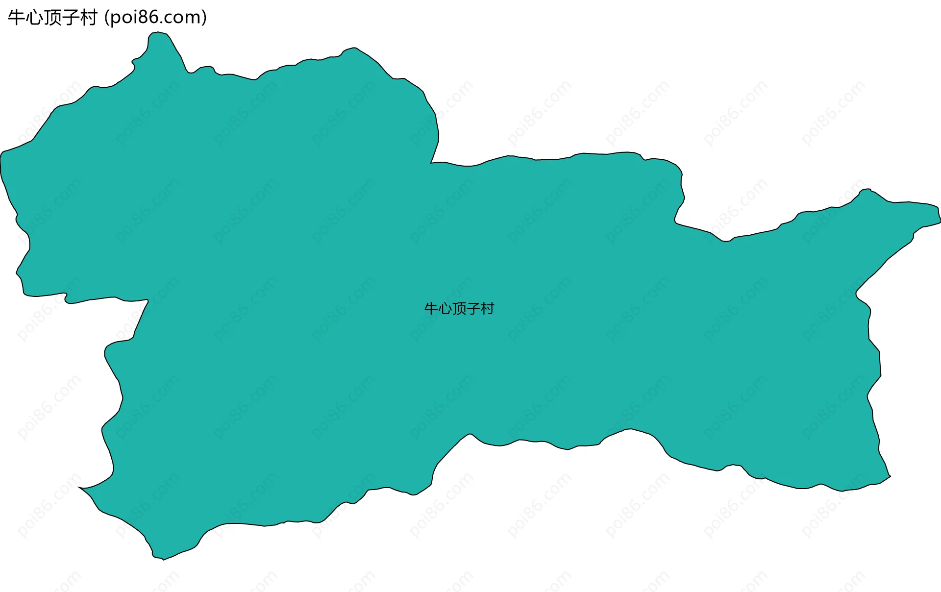 牛心顶子村边界地图