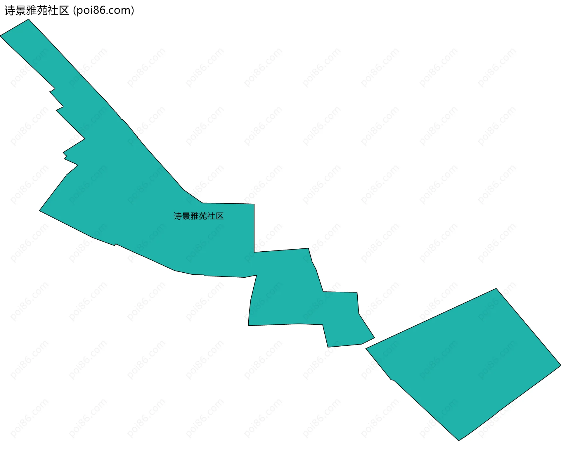 诗景雅苑社区边界地图