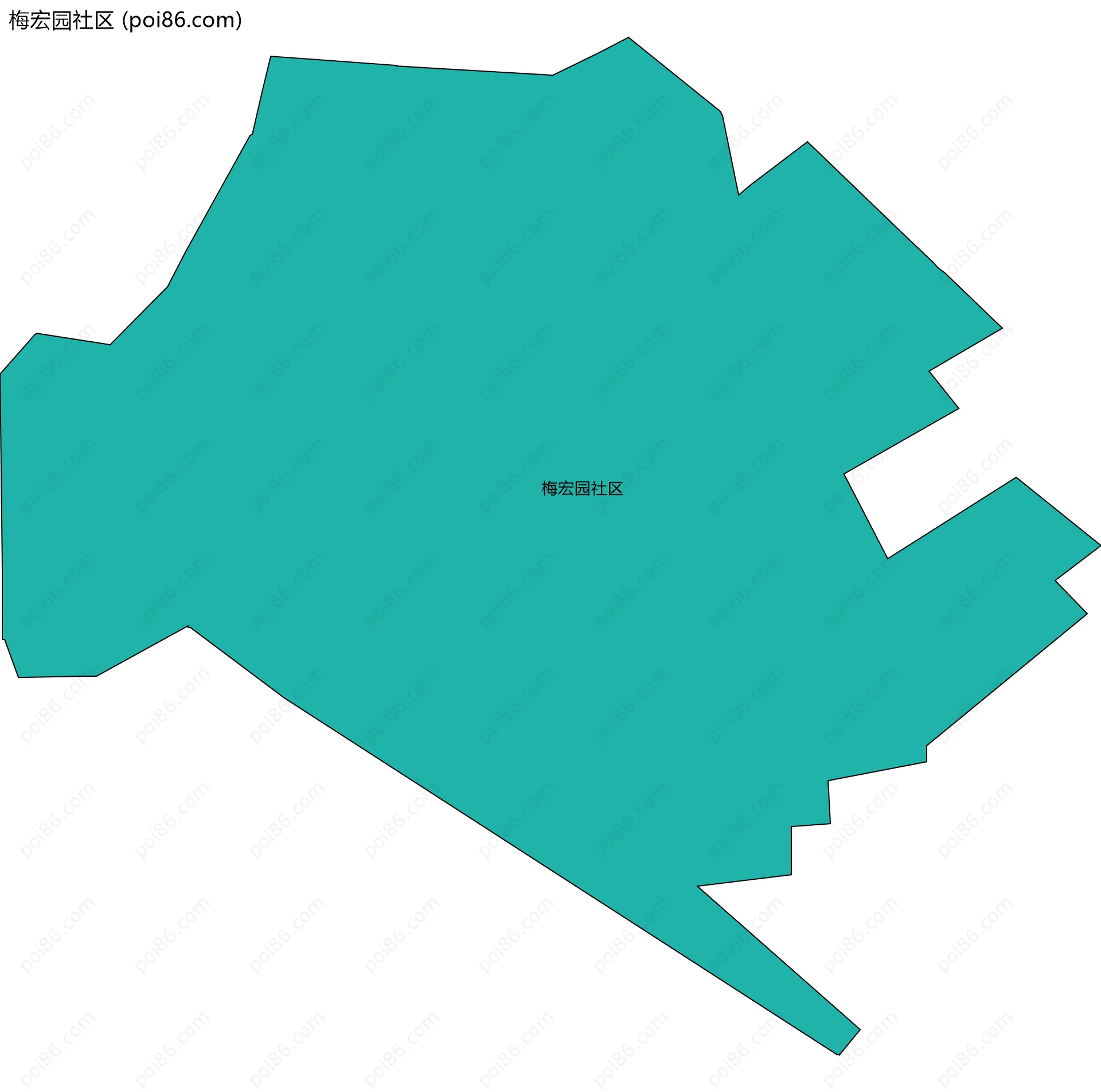 梅宏园社区边界地图
