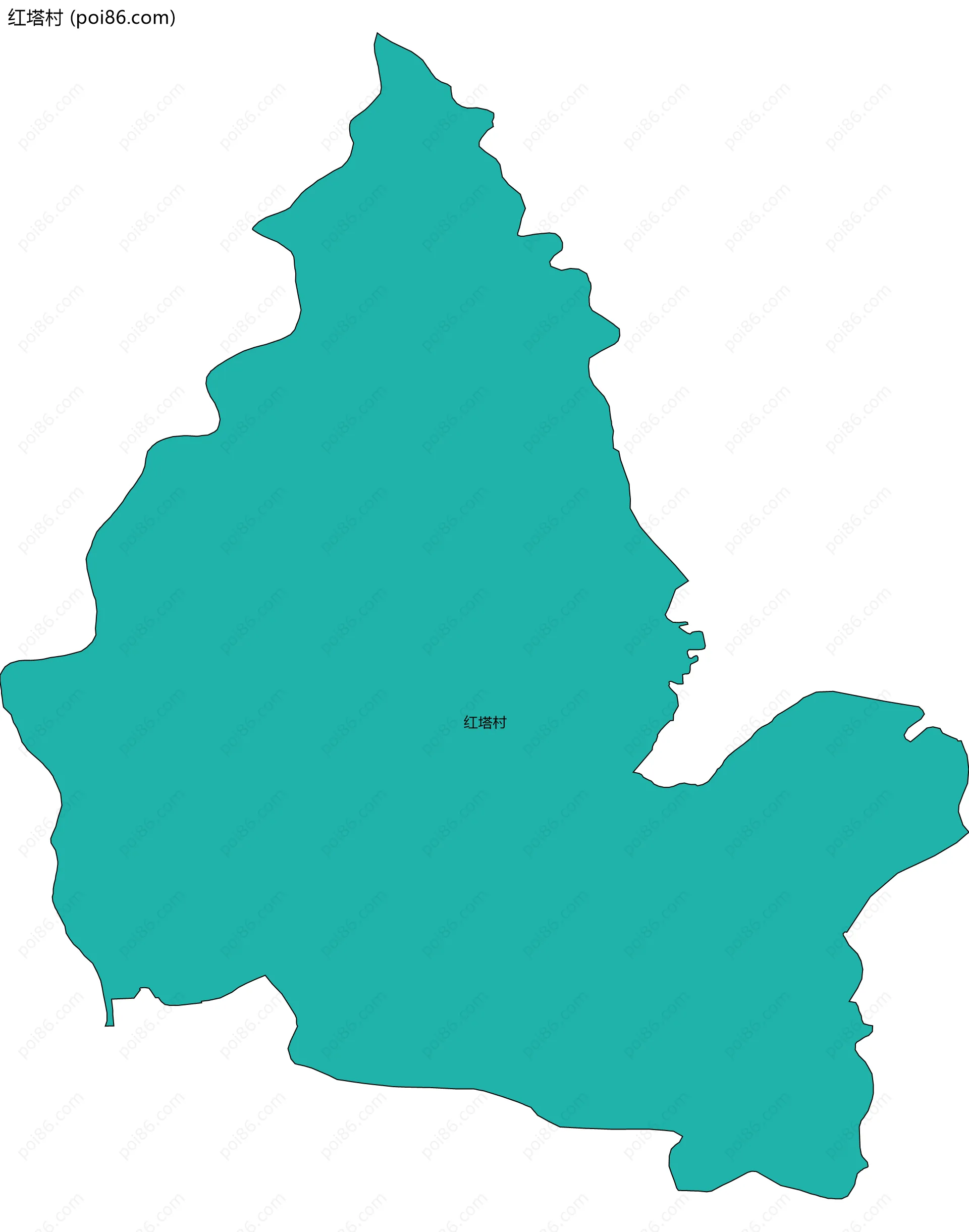 红塔村边界地图