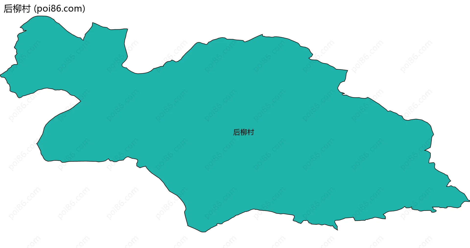 后柳村边界地图