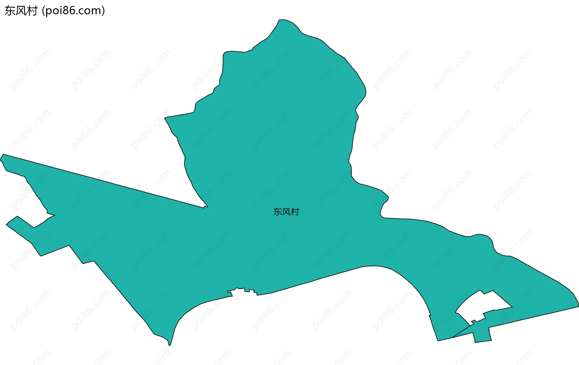东风村边界地图