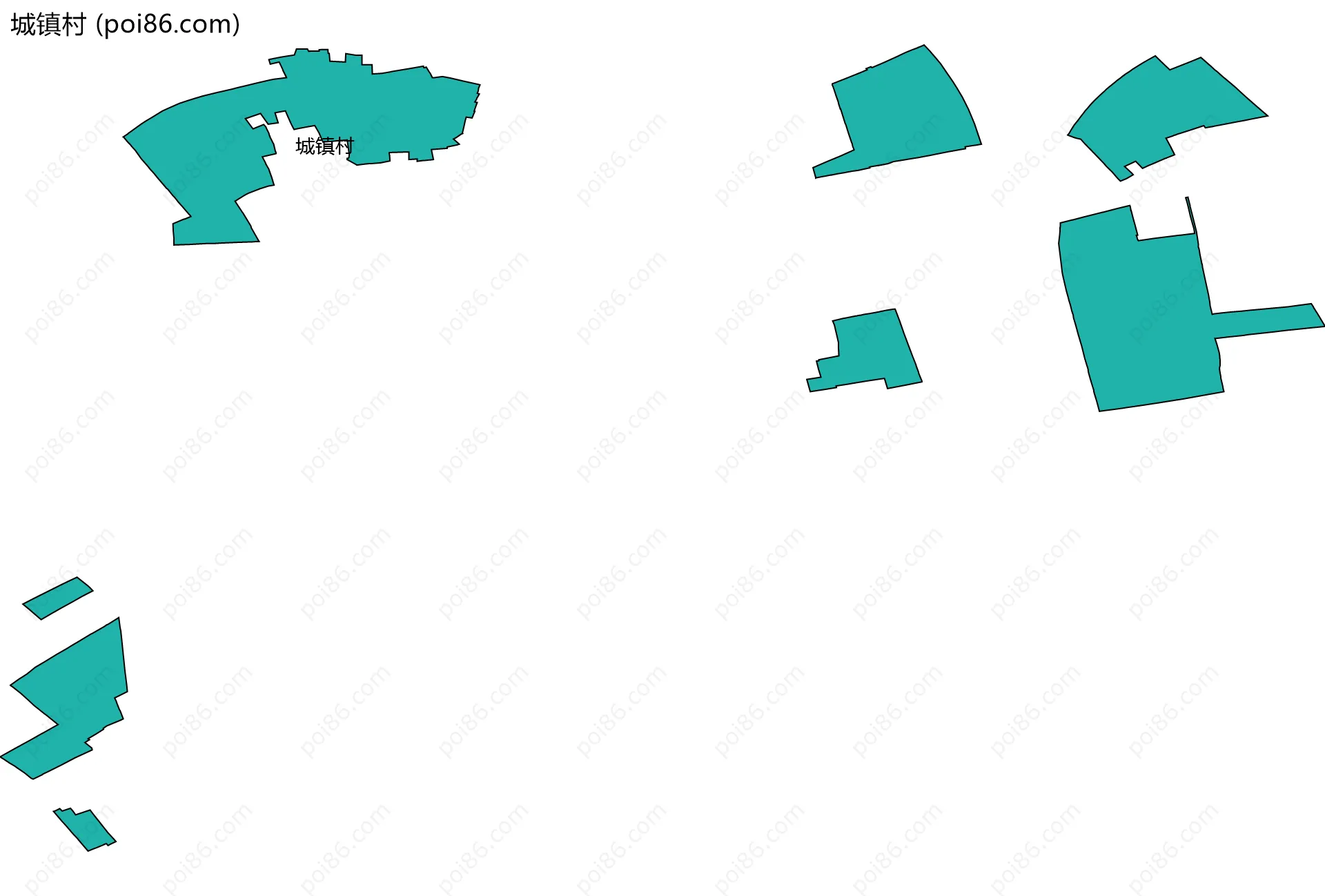 城镇村边界地图