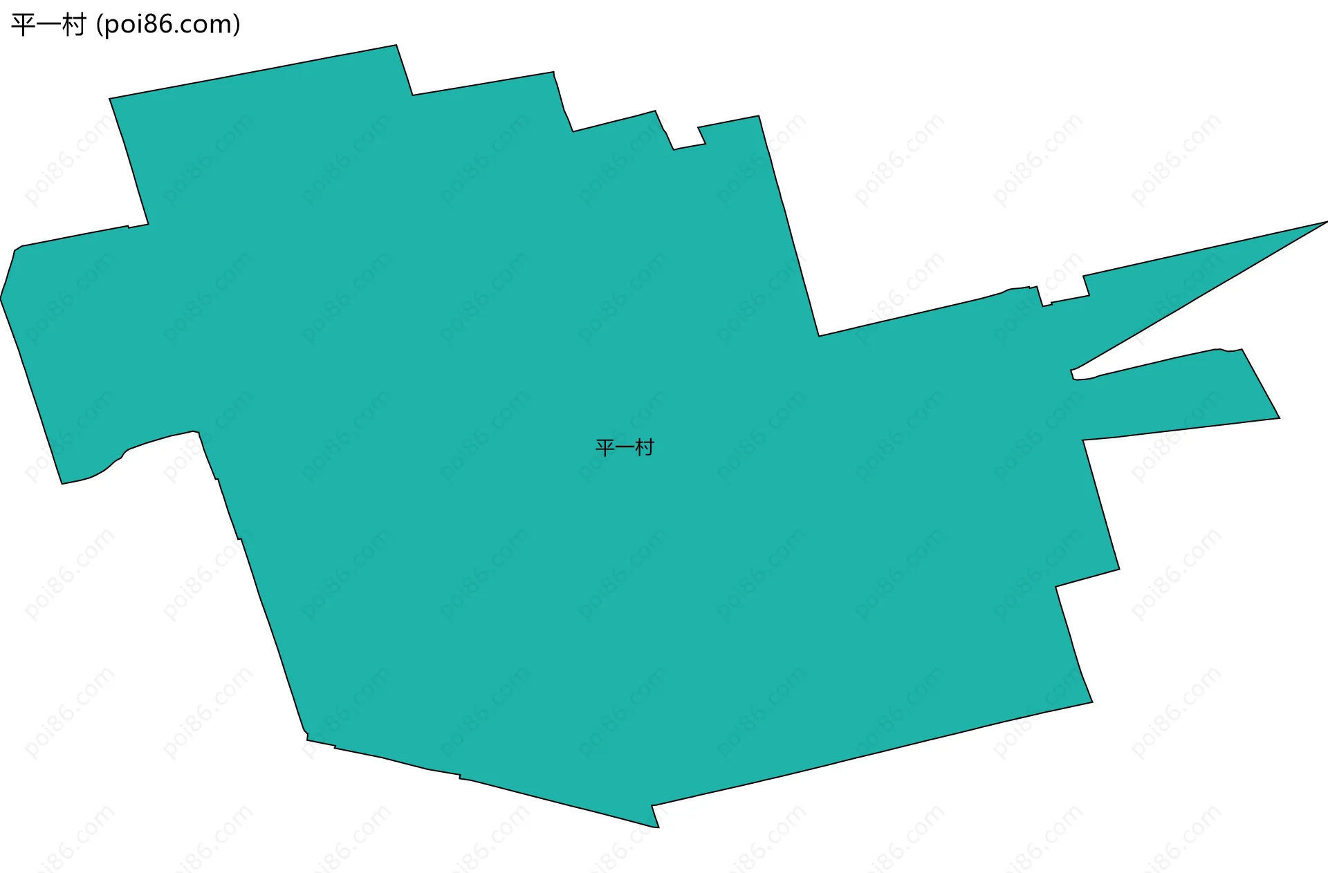 平一村边界地图