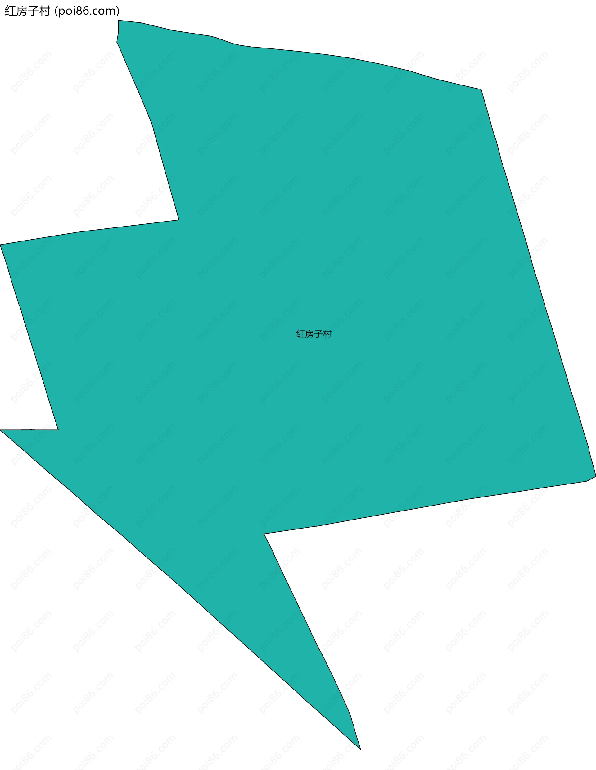 红房子村边界地图