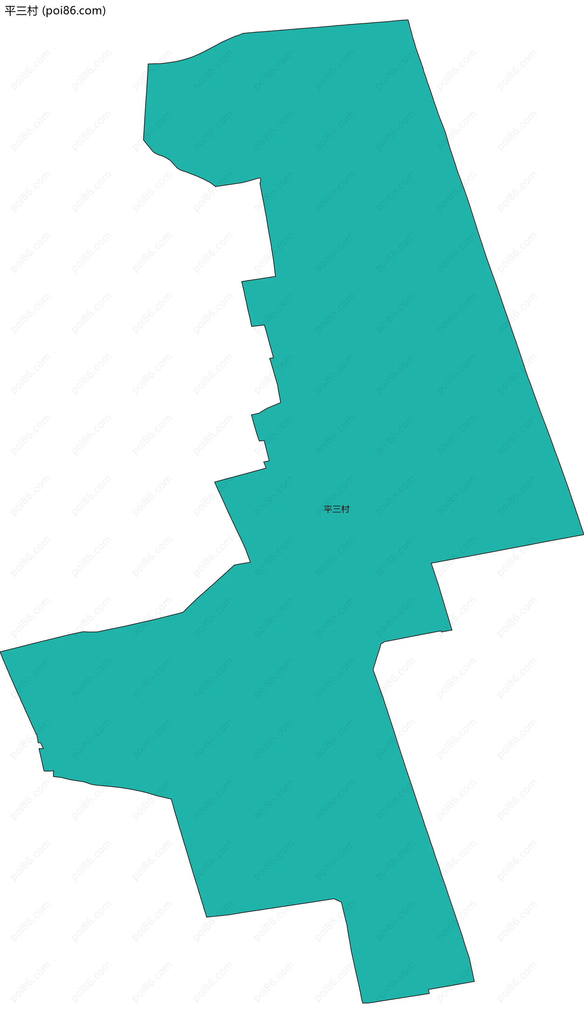 平三村边界地图