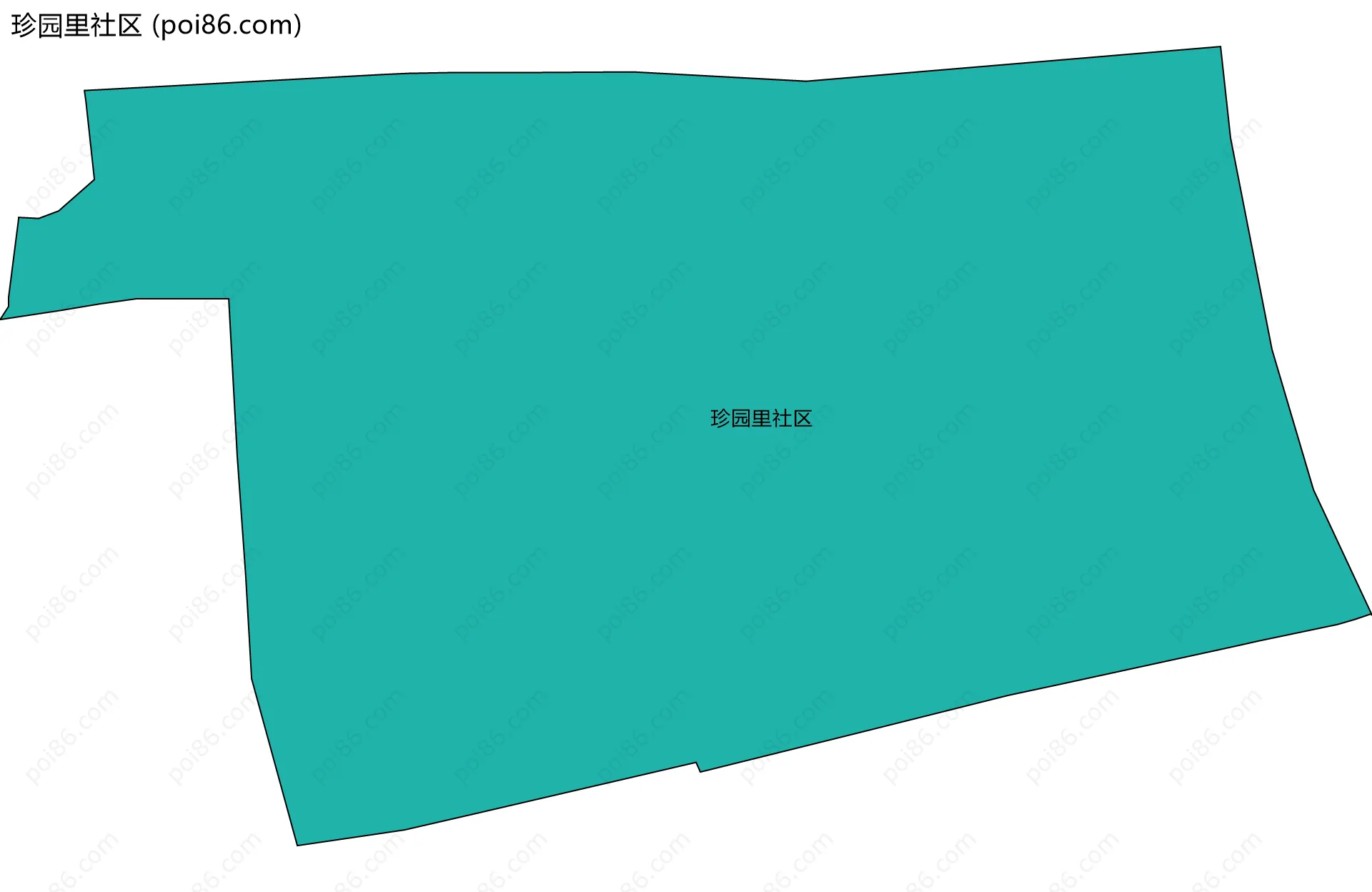 珍园里社区边界地图