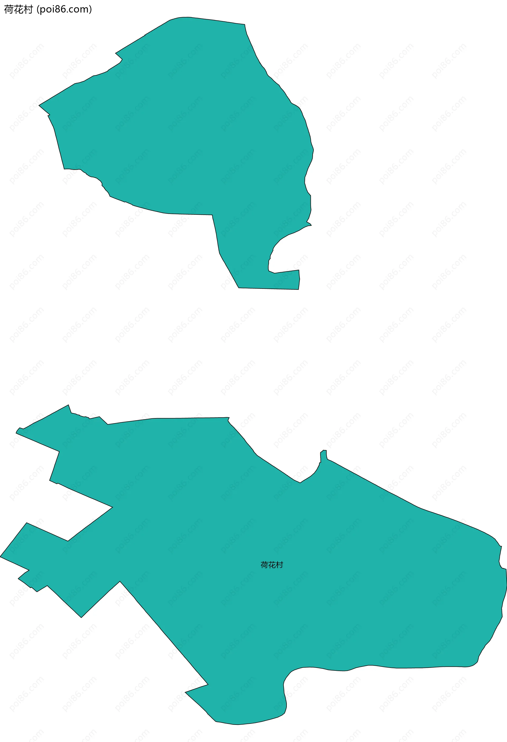 荷花村边界地图