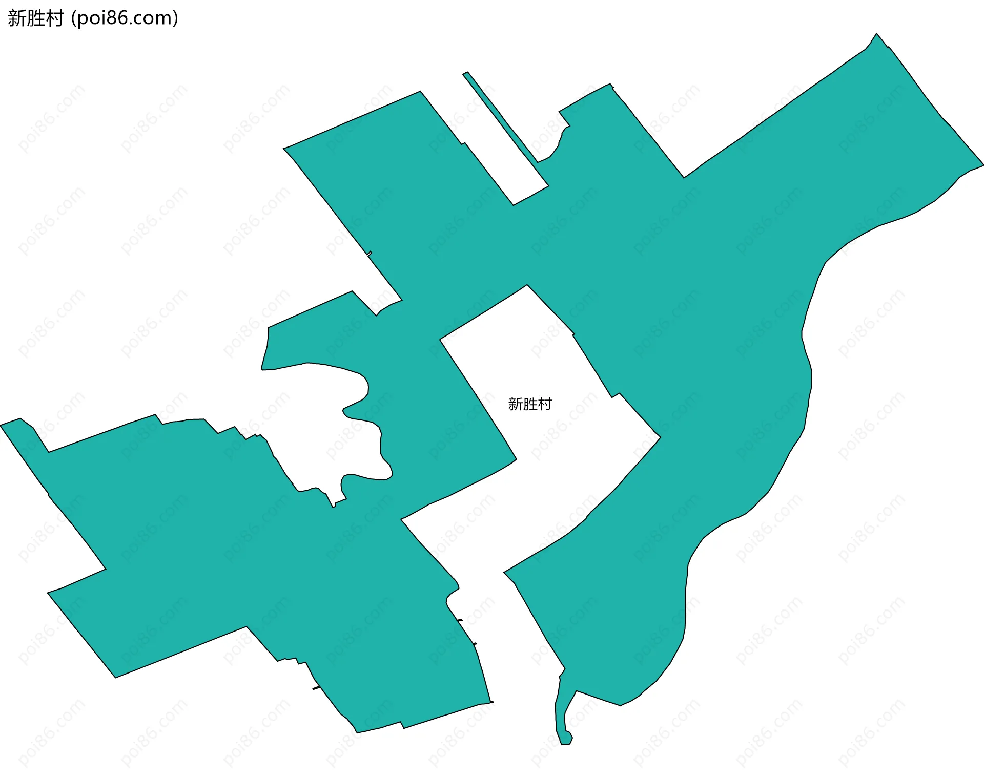 新胜村边界地图