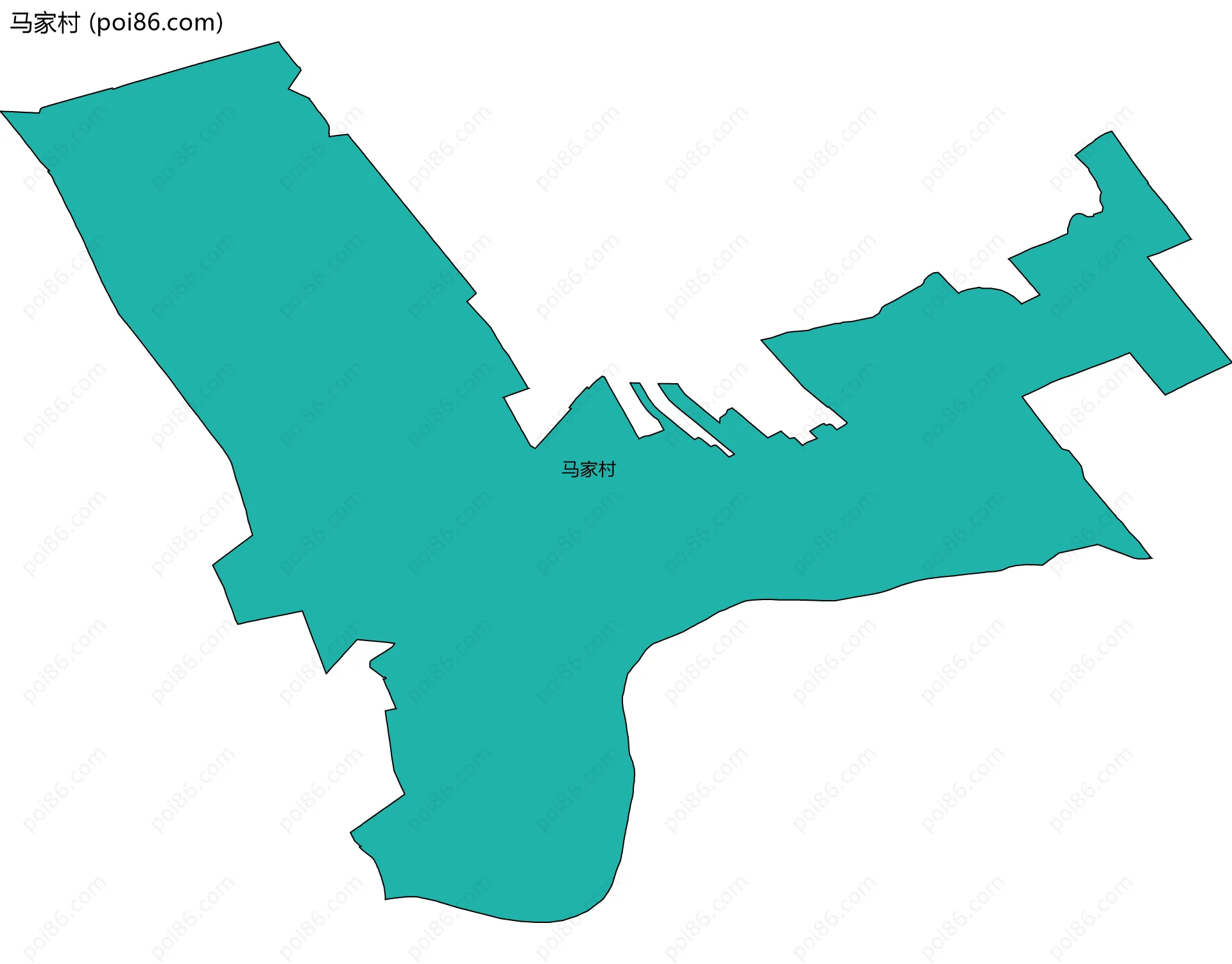 马家村边界地图