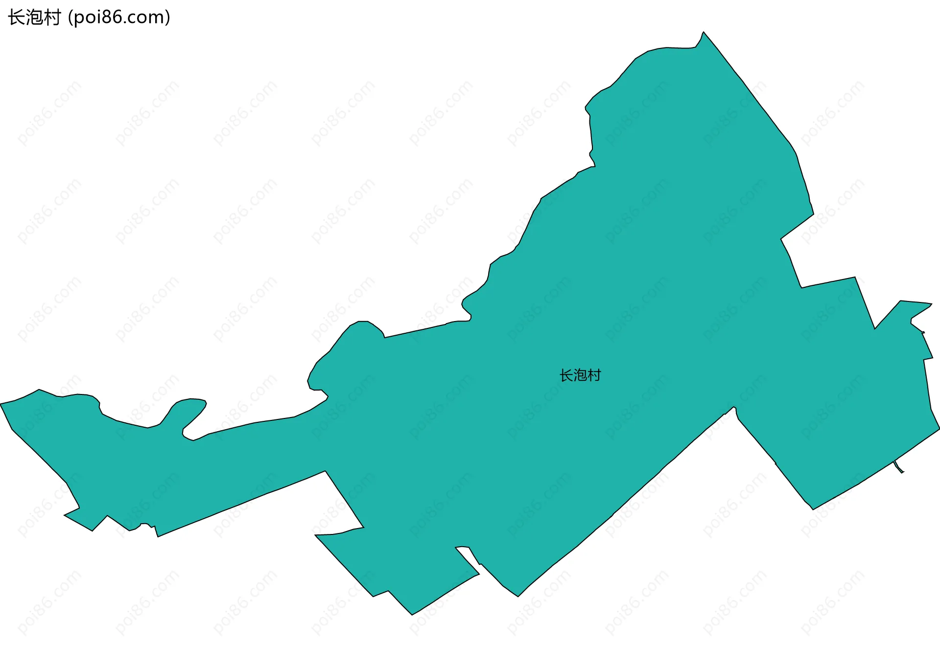 长泡村边界地图