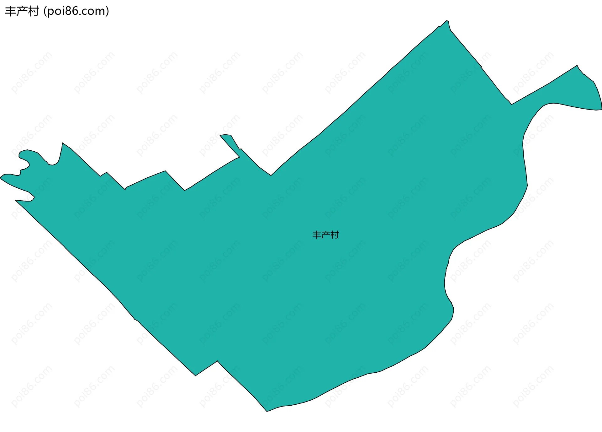 丰产村边界地图