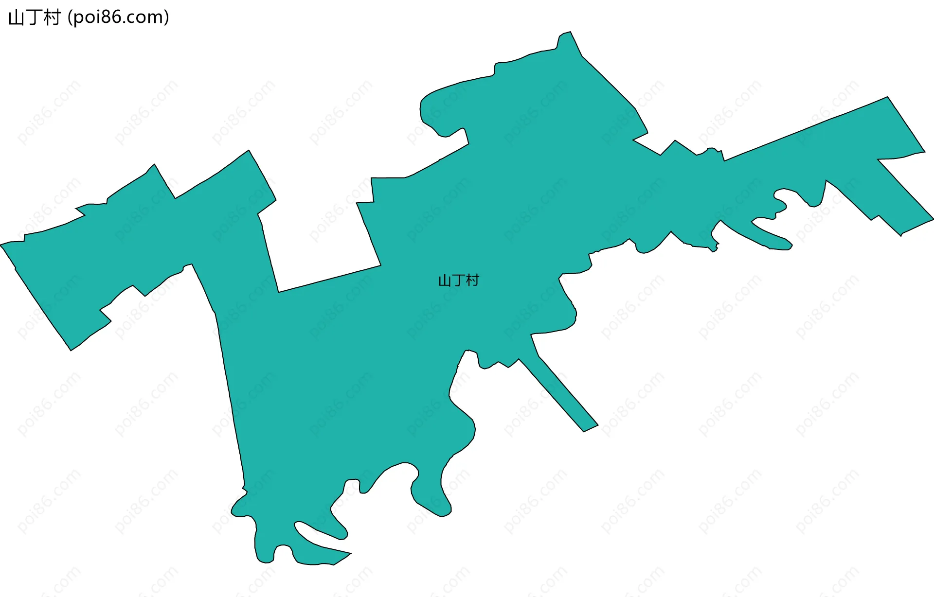 山丁村边界地图