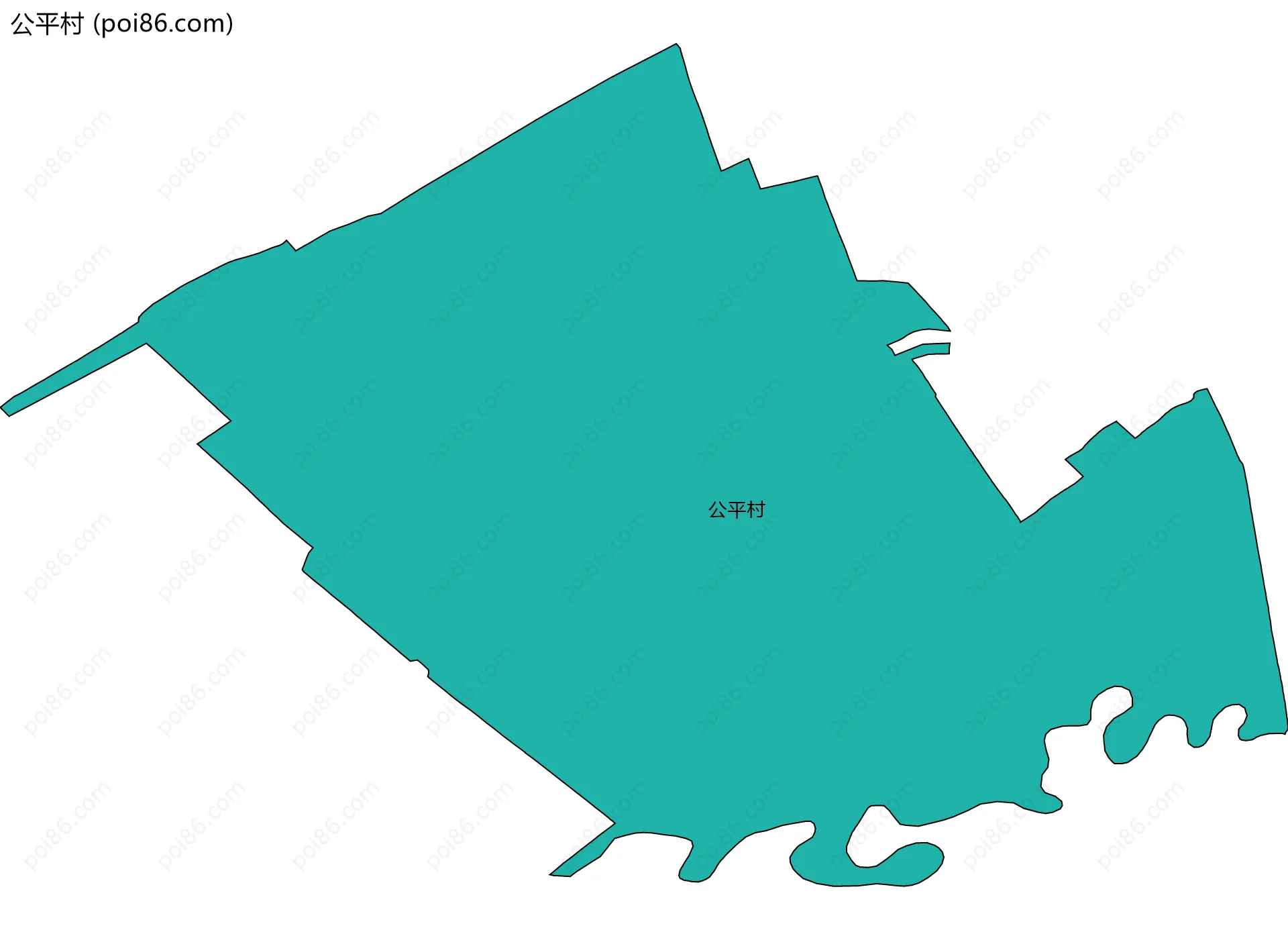 公平村边界地图