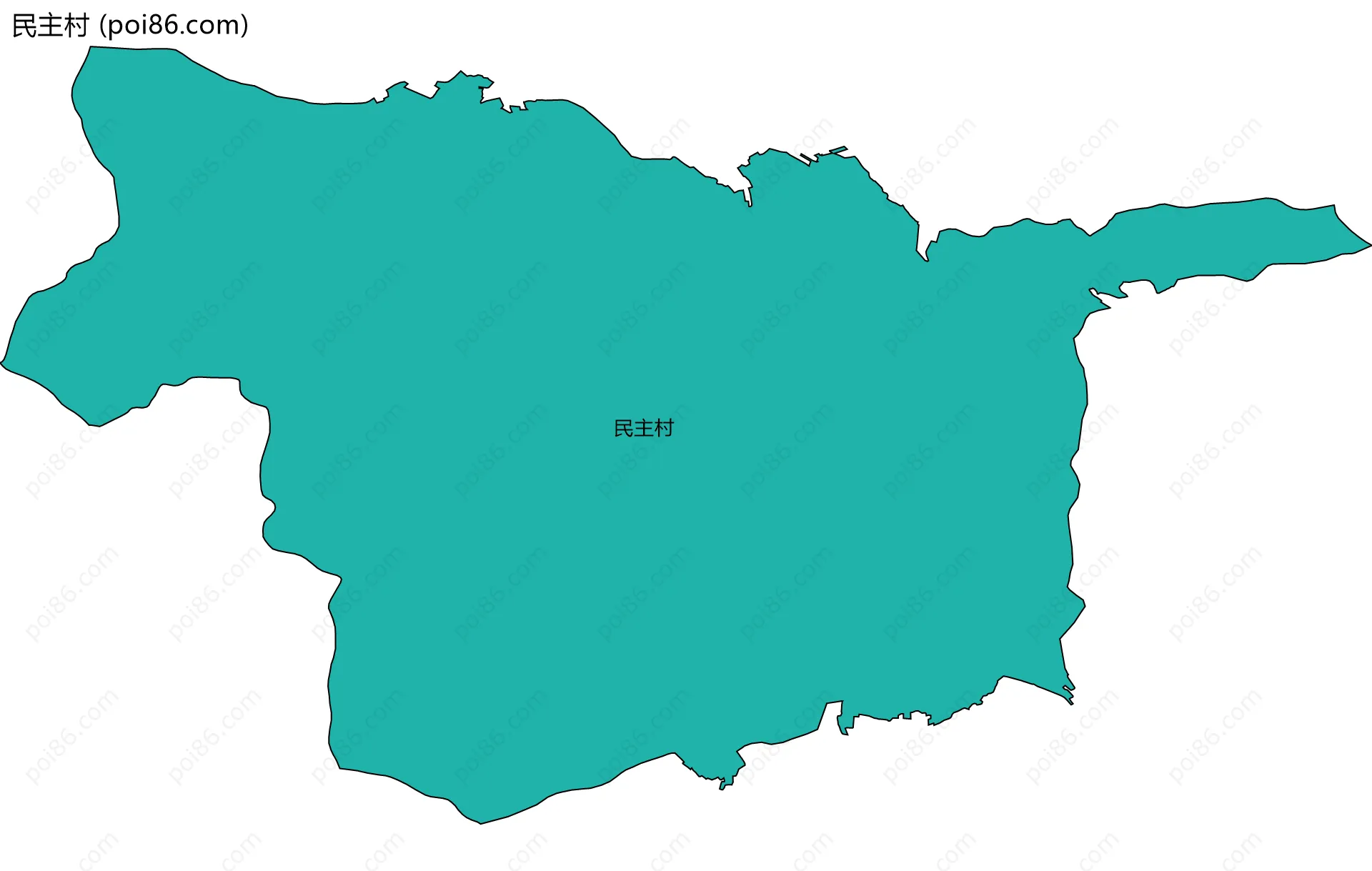 民主村边界地图