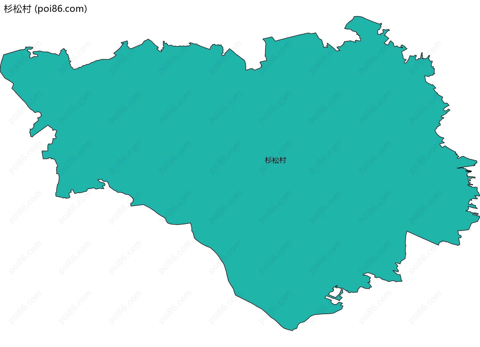 杉松村边界地图