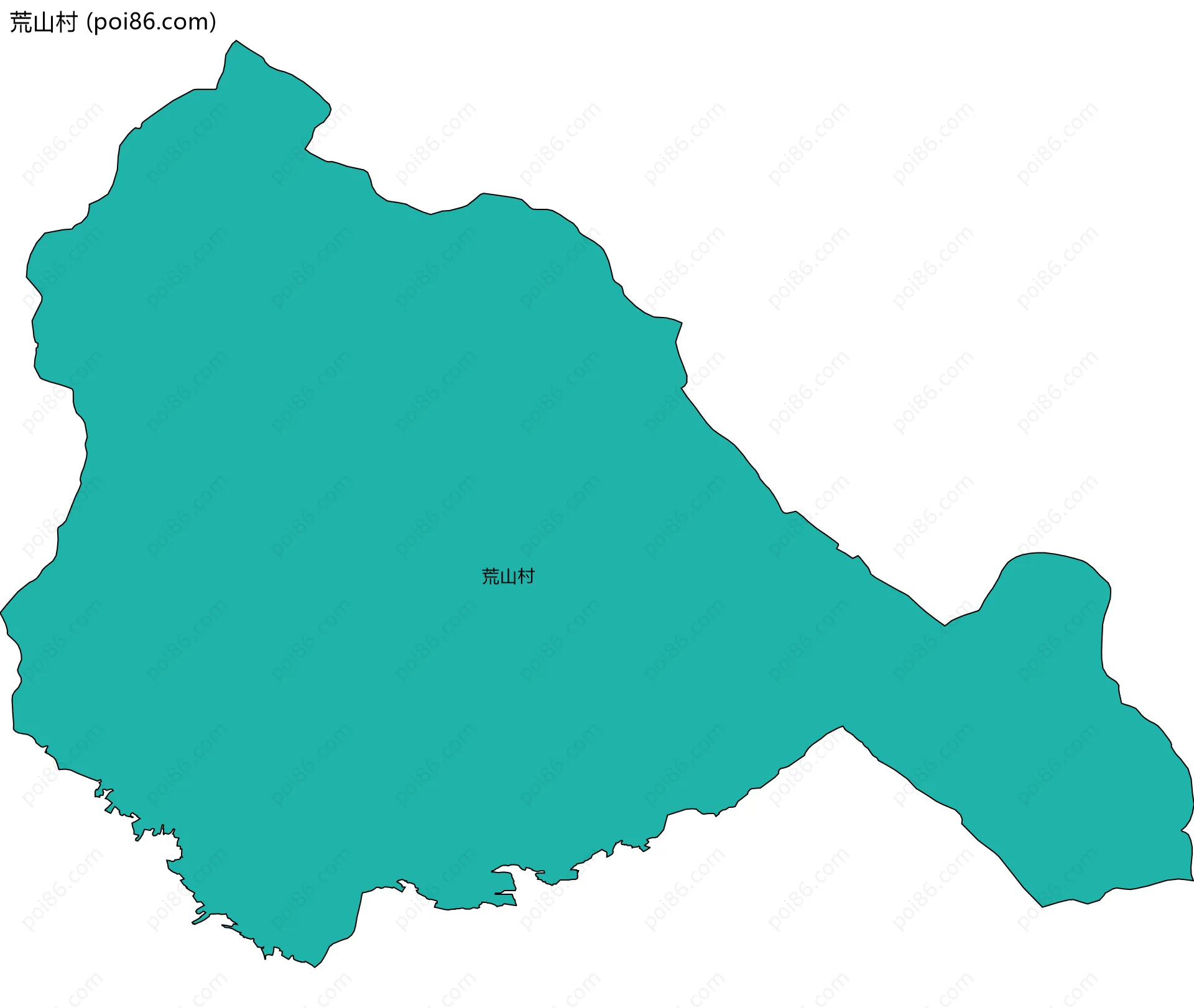 荒山村边界地图