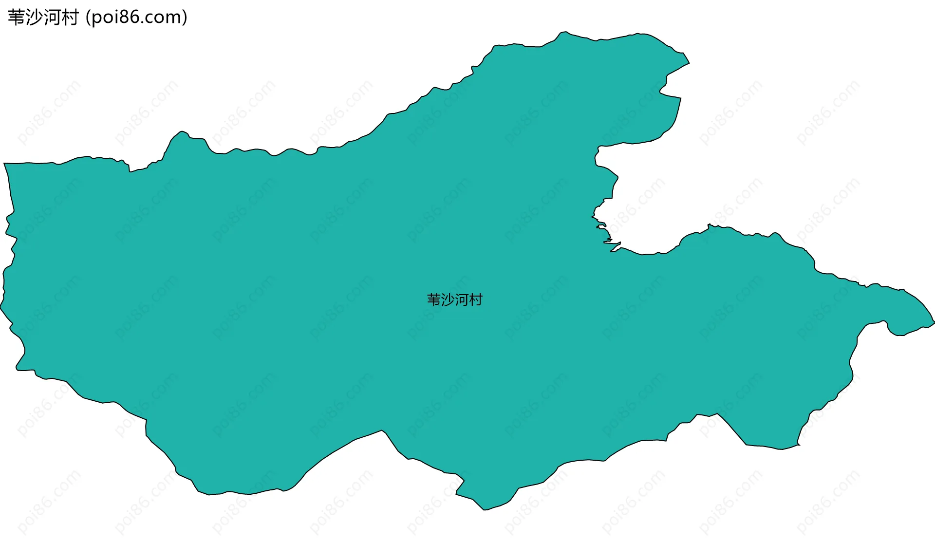 苇沙河村边界地图