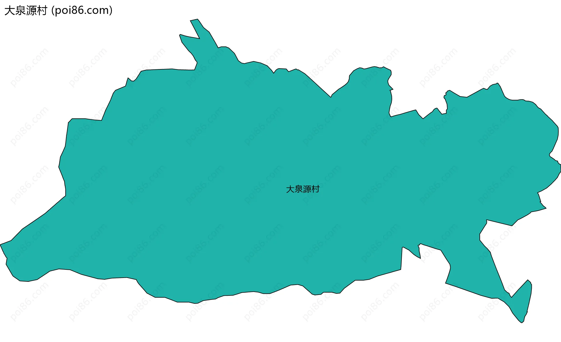 大泉源村边界地图