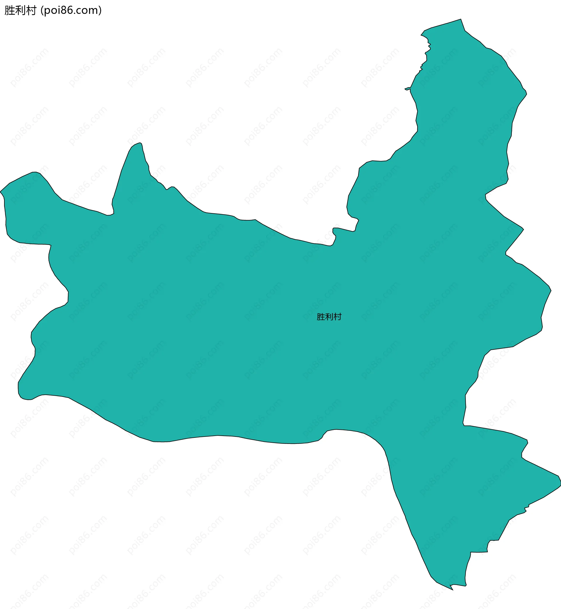 胜利村边界地图