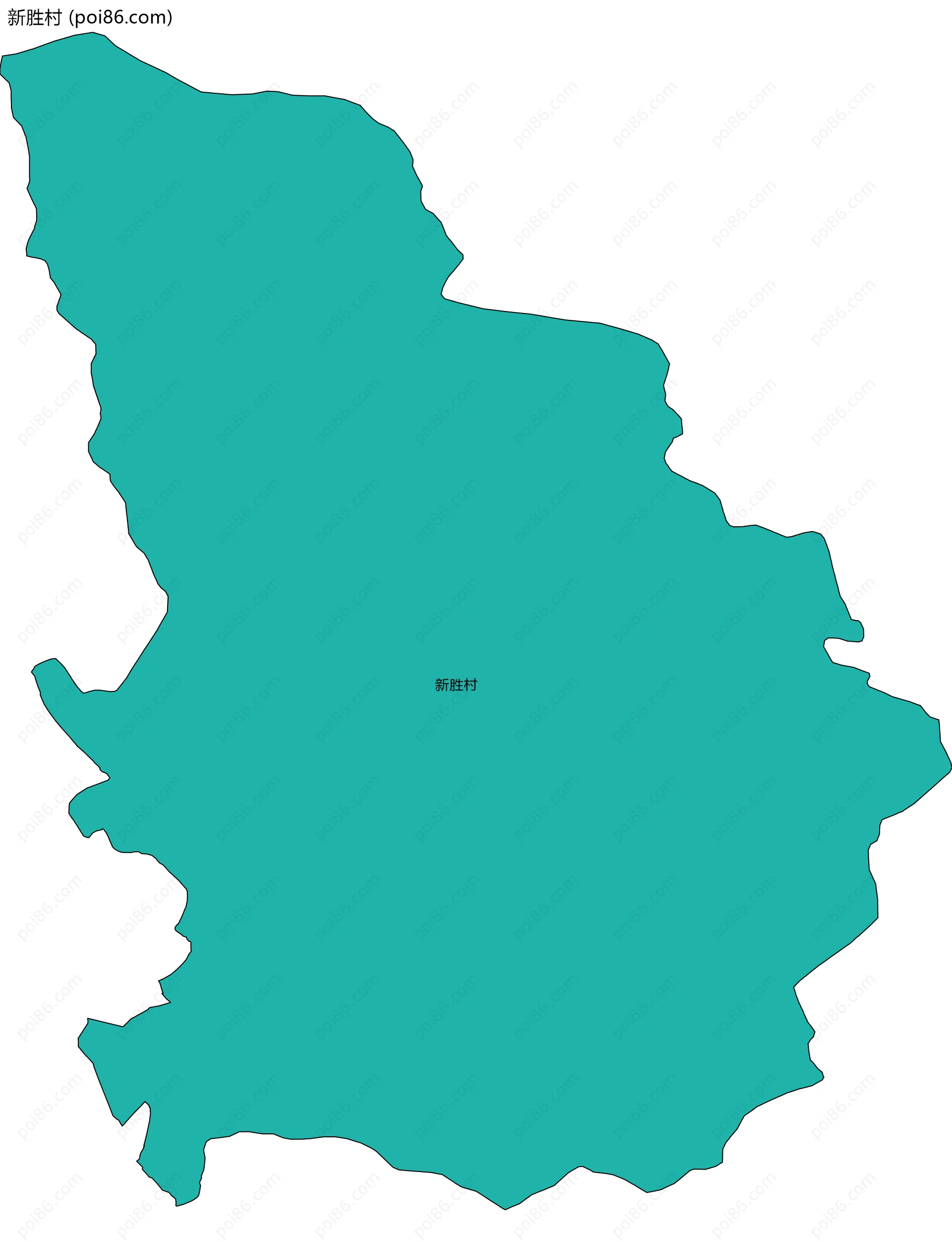 新胜村边界地图