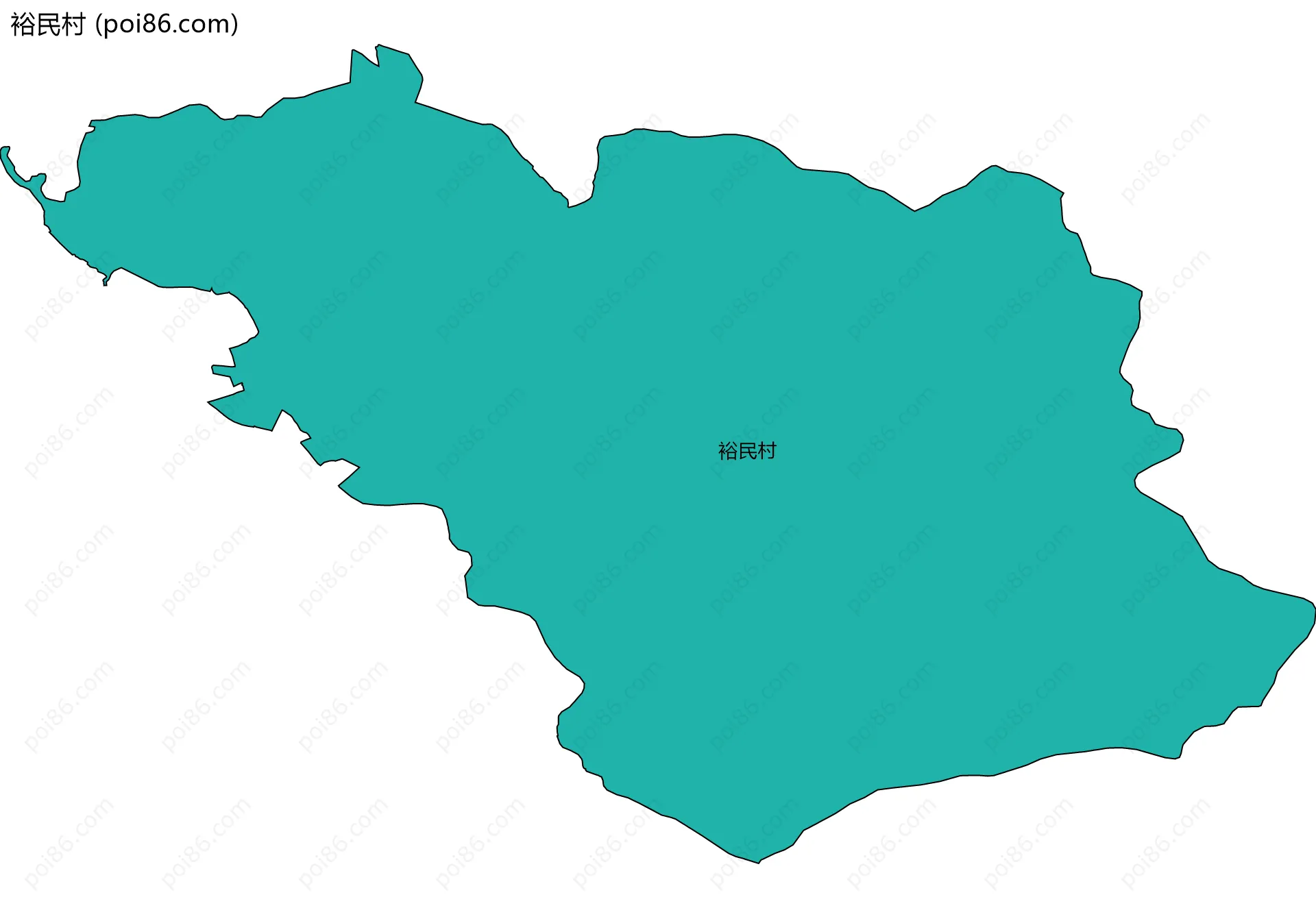 裕民村边界地图