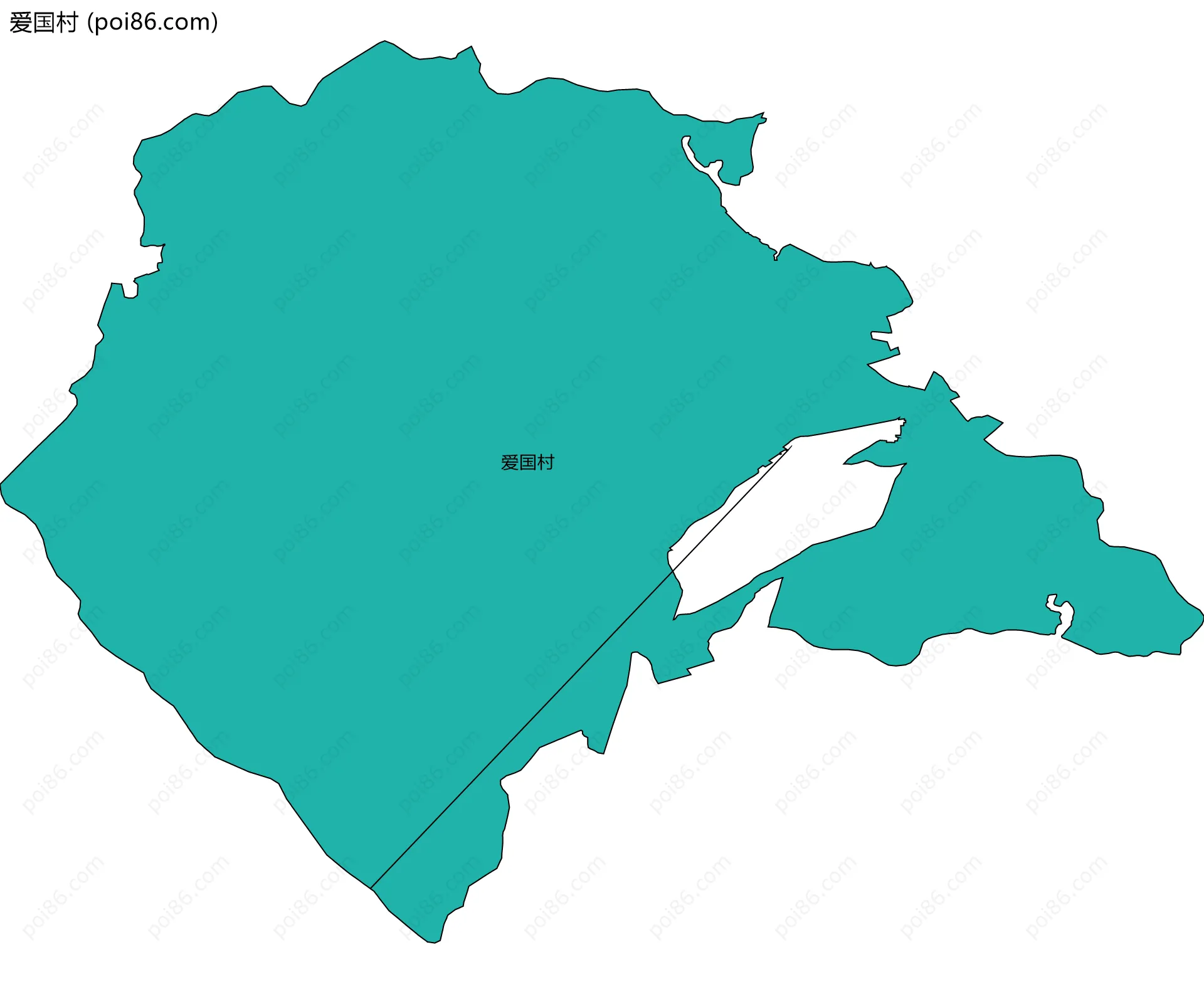 爱国村边界地图