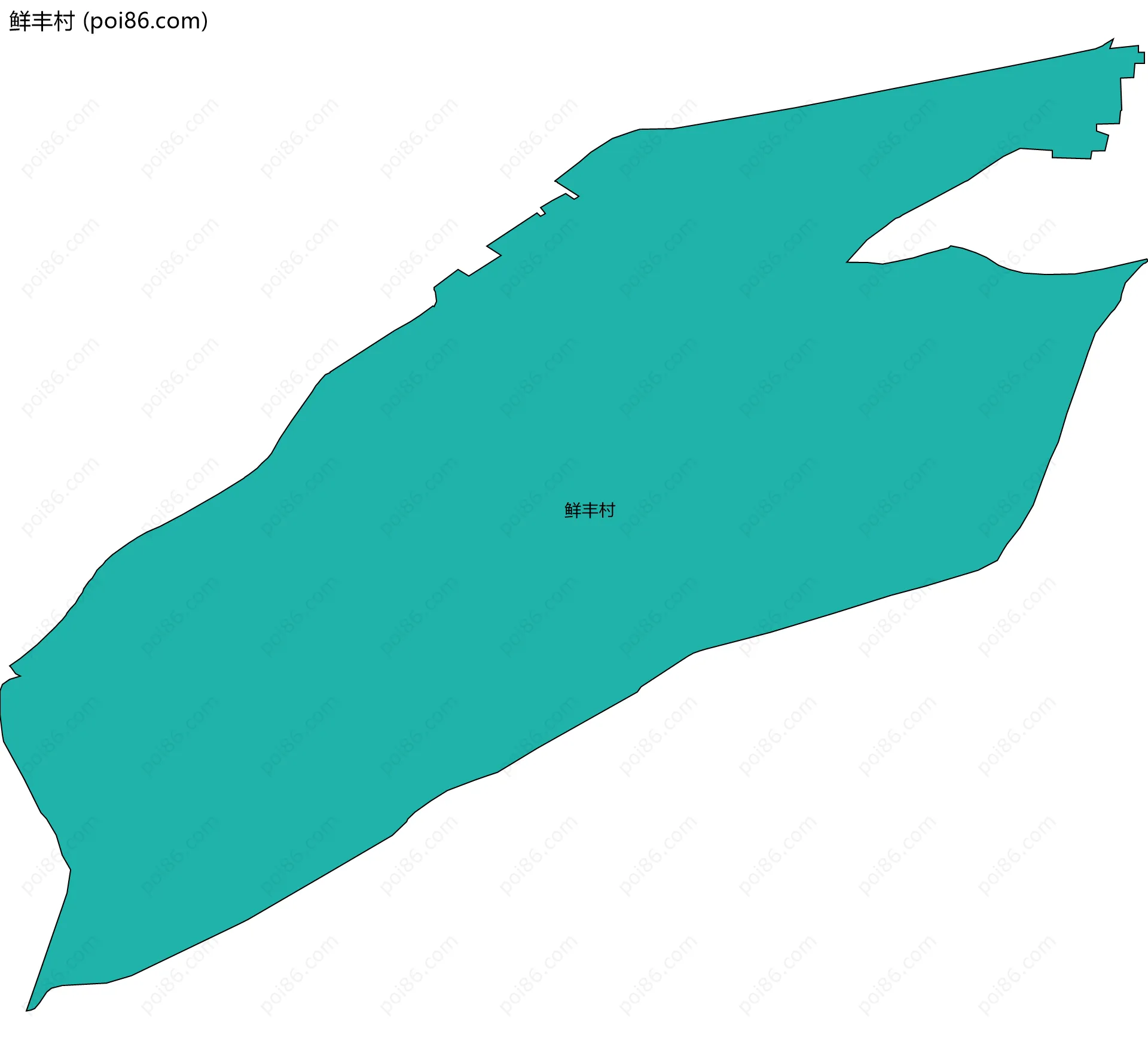 鲜丰村边界地图