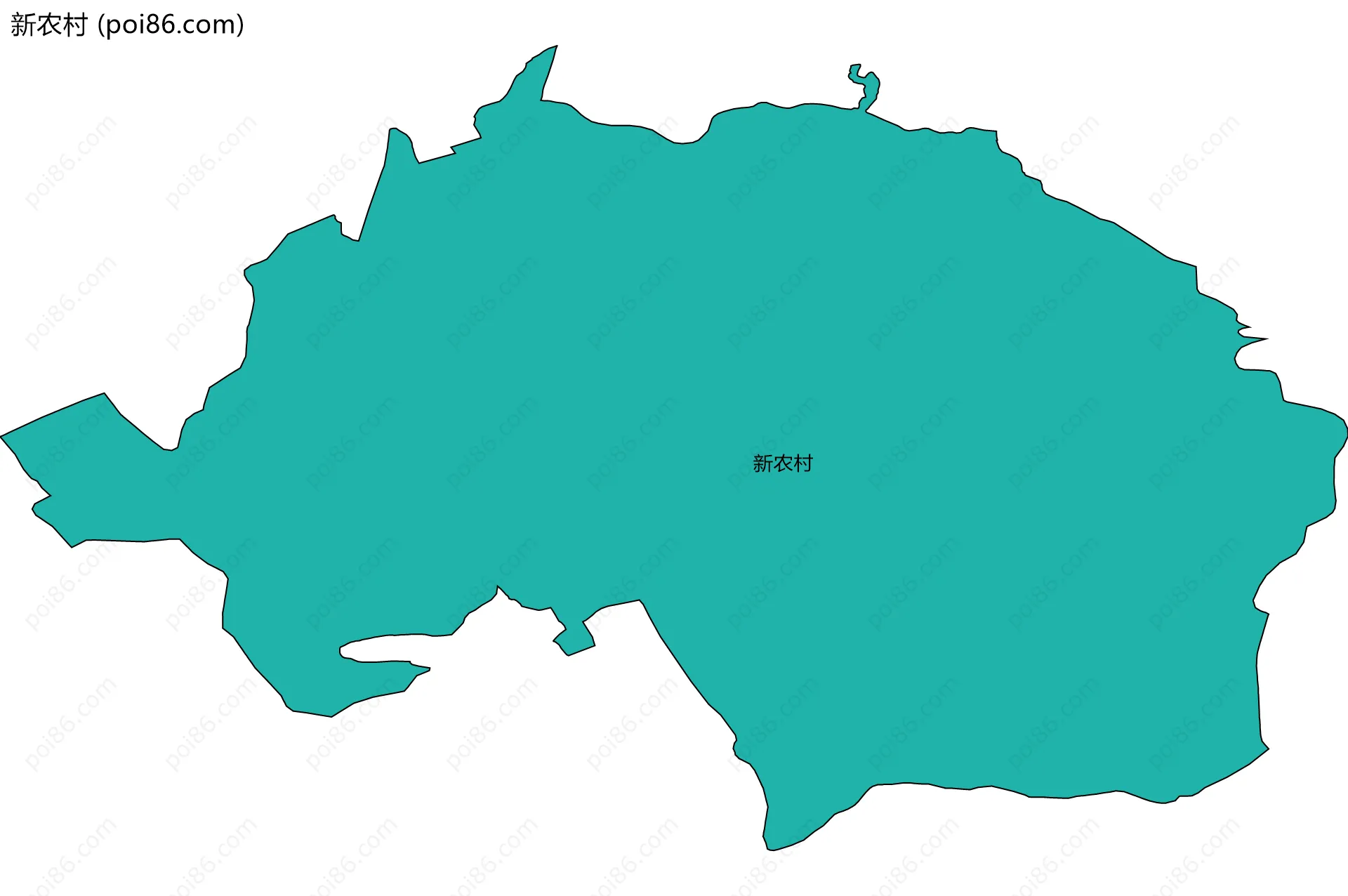 新农村边界地图