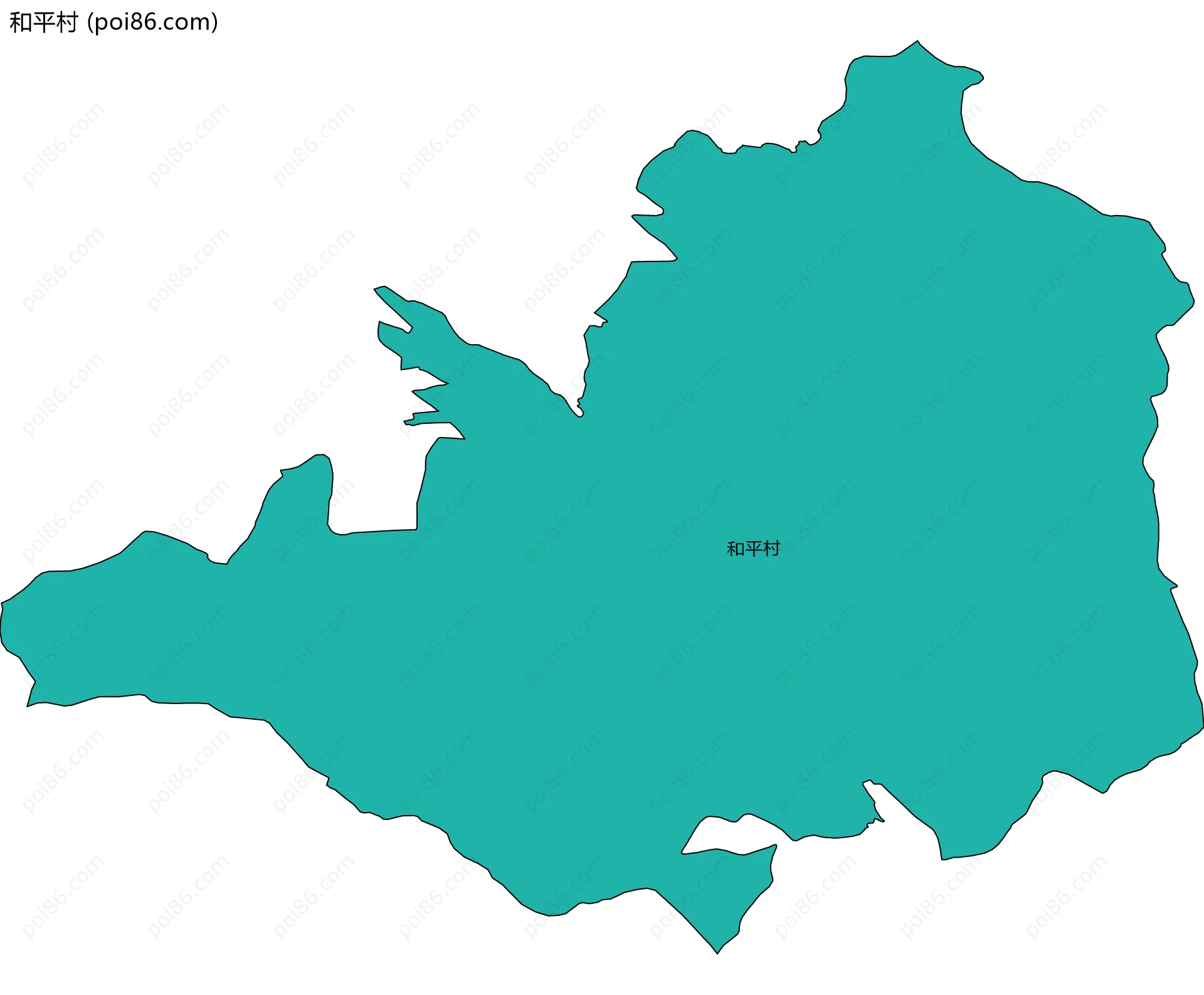 和平村边界地图