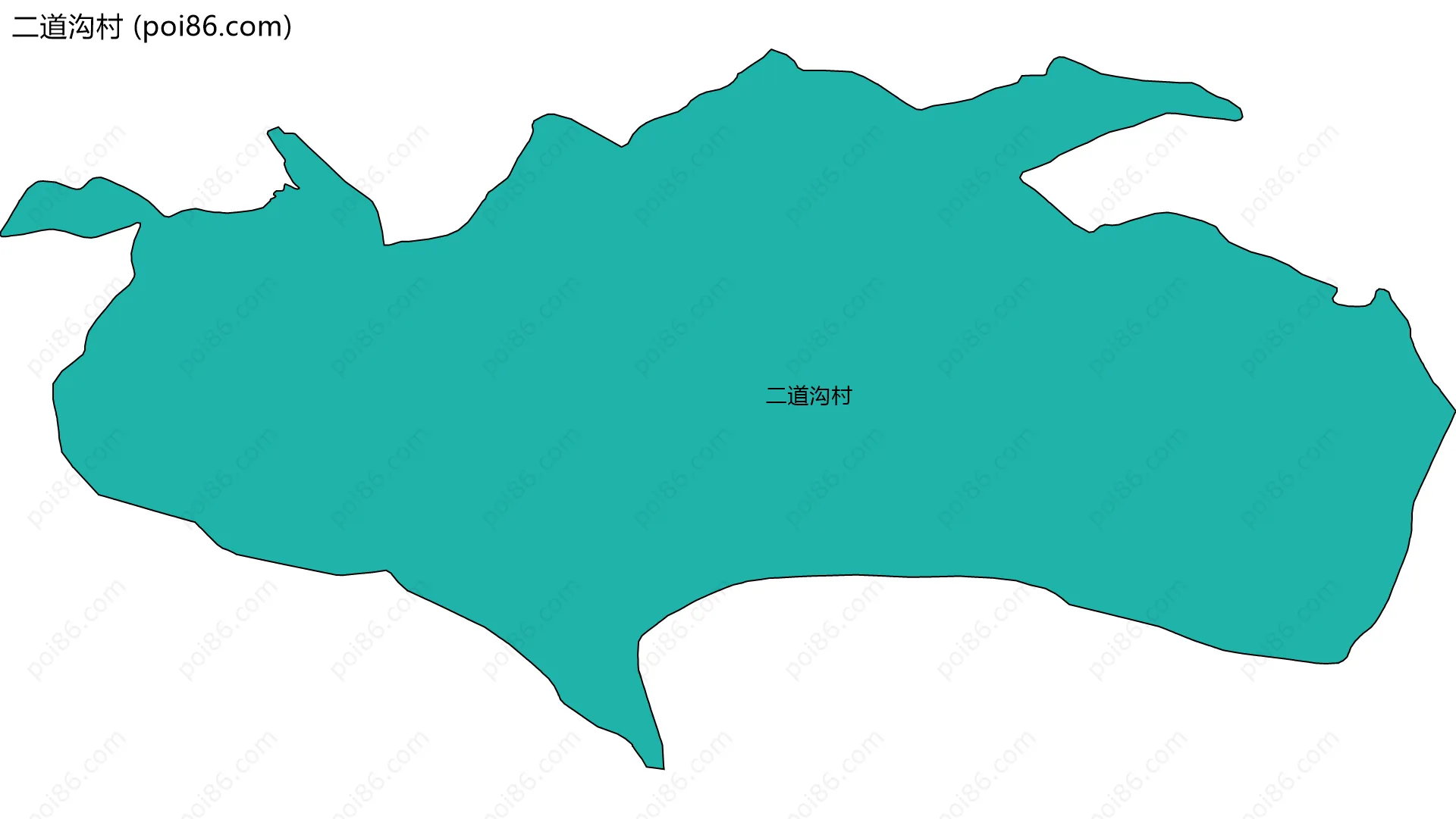 二道沟村边界地图