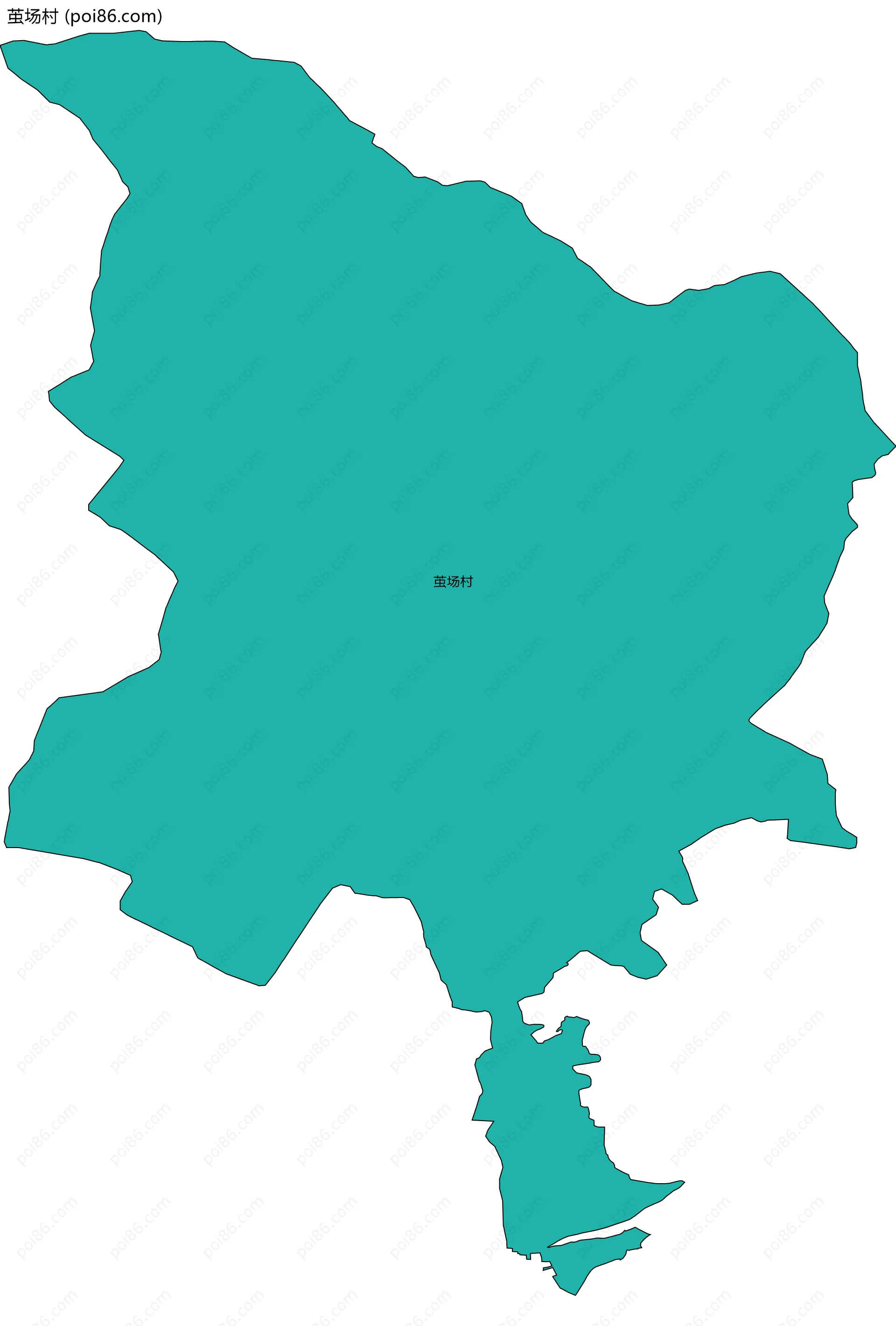 茧场村边界地图