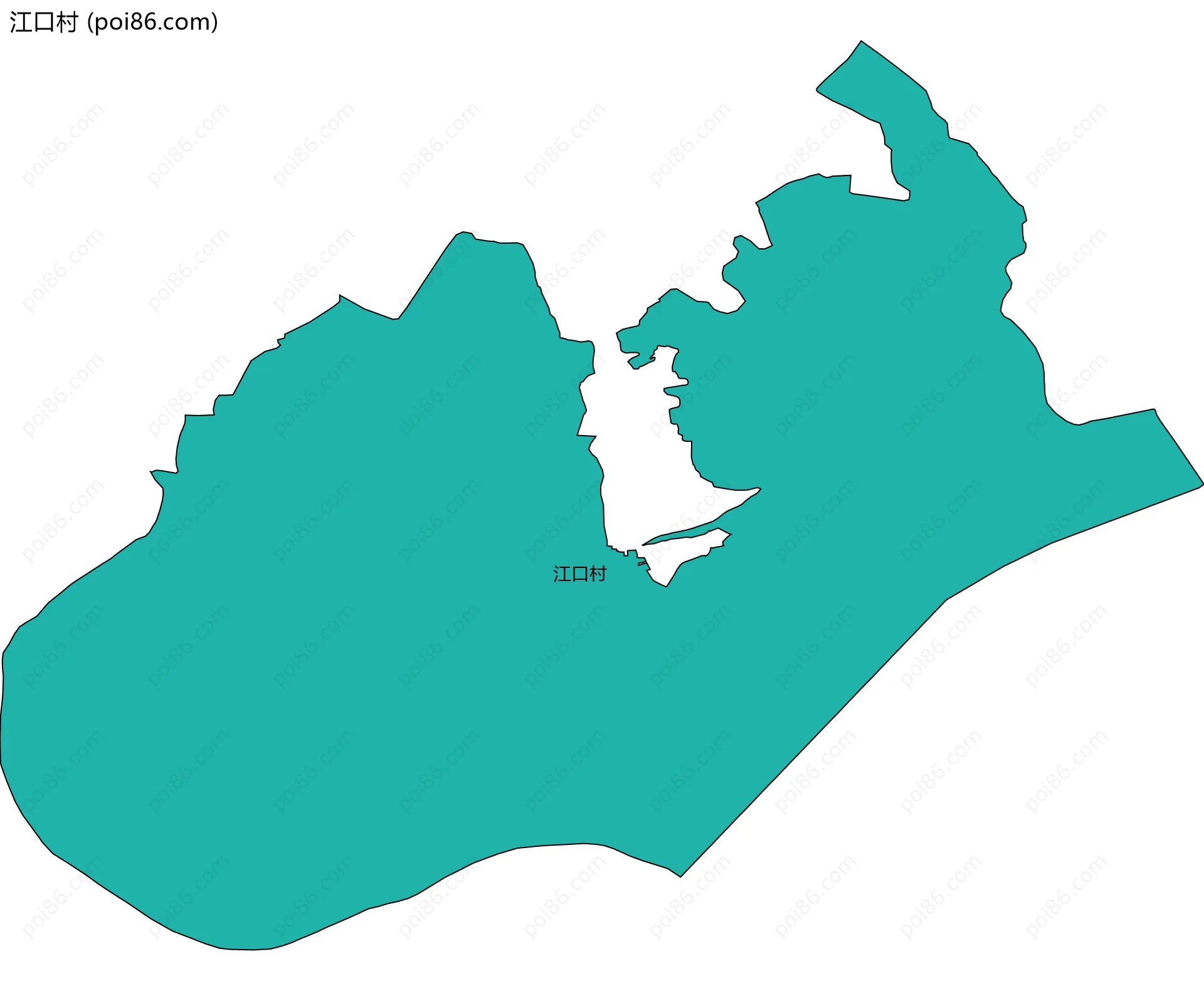 江口村边界地图