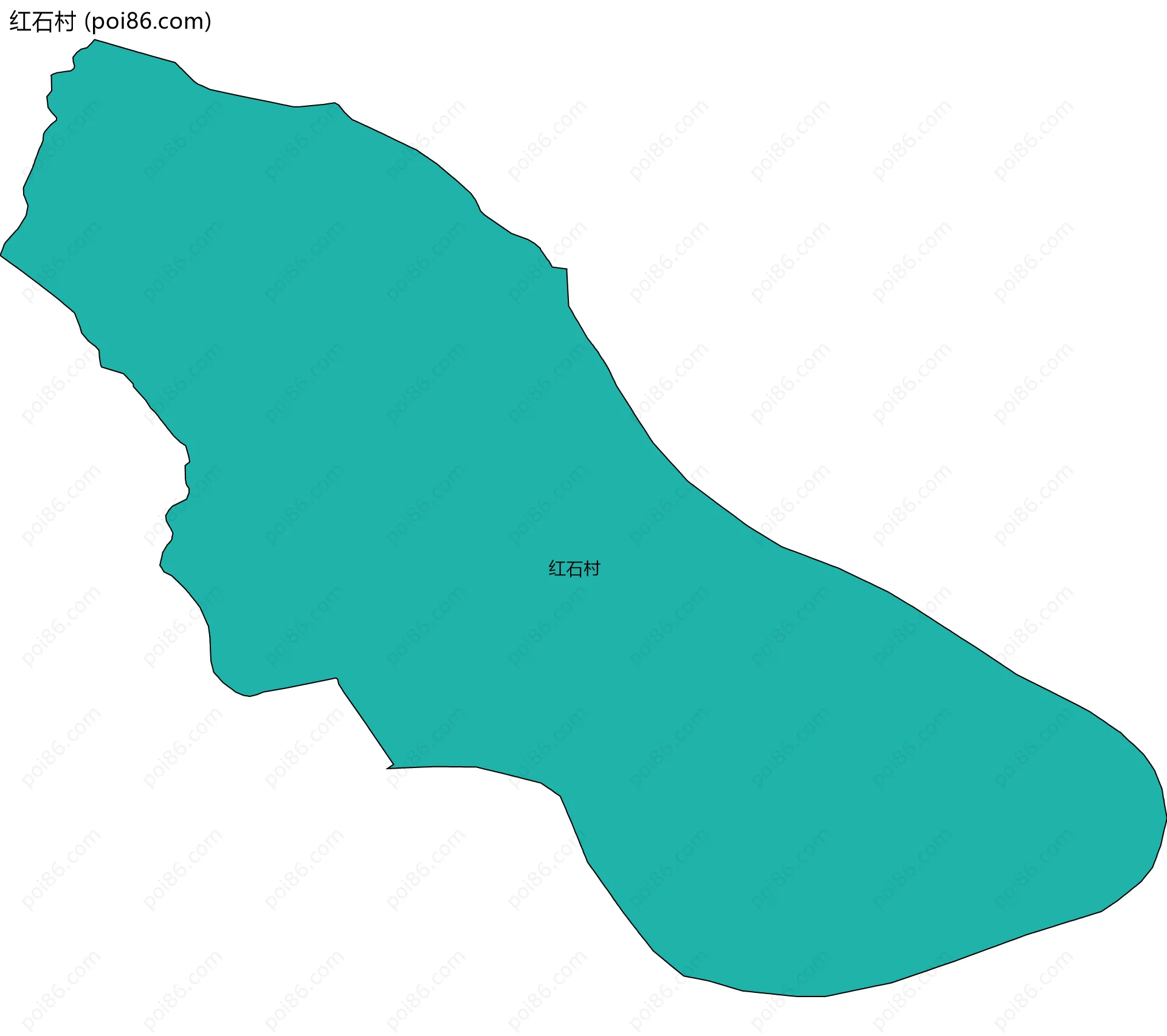 红石村边界地图