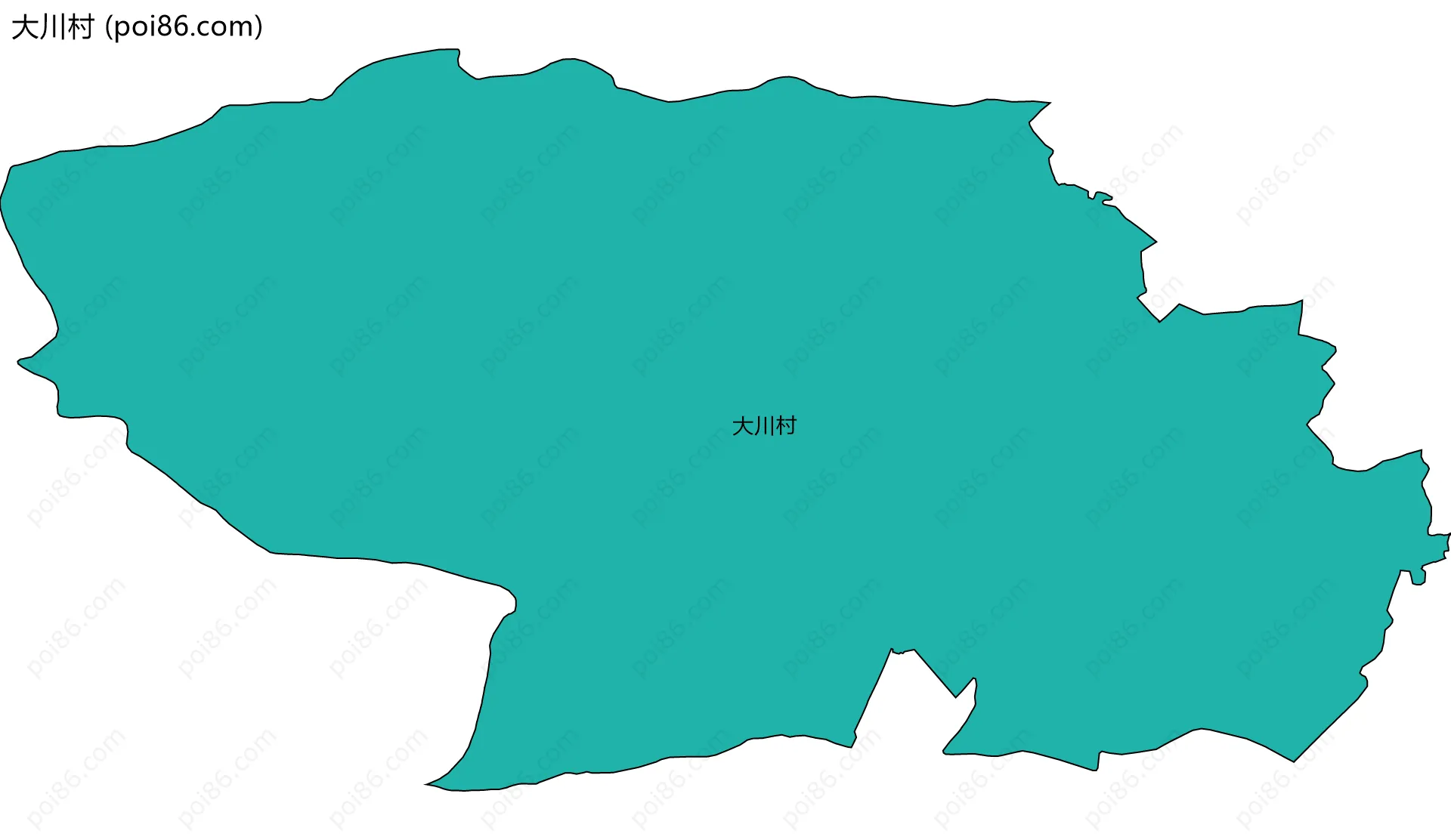大川村边界地图